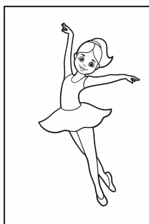 Desenho de bailarina para colorir.