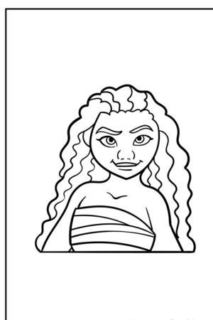 Desenho para colorir da Moana.