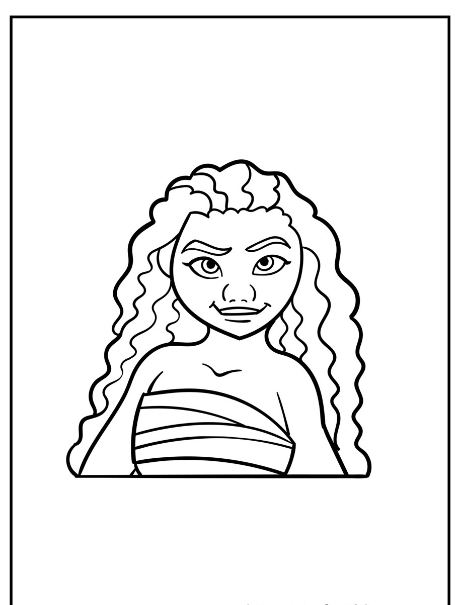 Desenho para colorir da Moana.