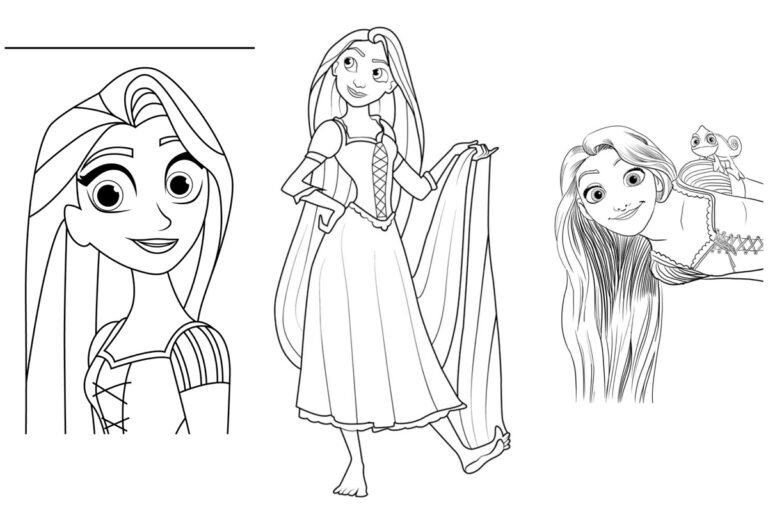 Desenhos da Rapunzel para Colorir e Imprimir Grátis