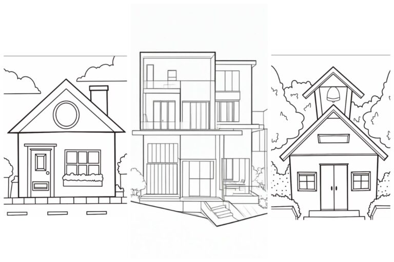 Desenhos de Casas Para Colorir e Imprimir Grátis capa