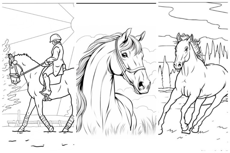 Desenhos de Cavalos para Colorir e Imprimir Grátis