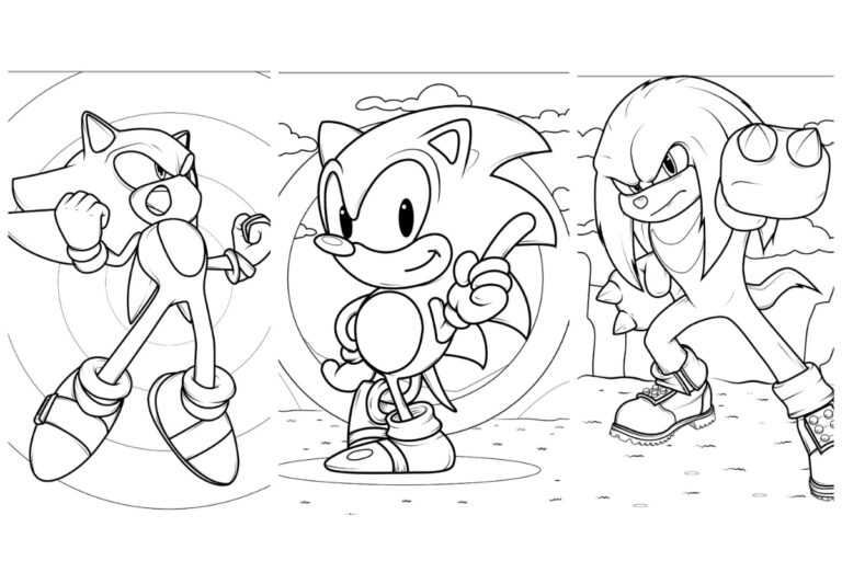 Desenhos do Sonic Para Colorir e Imprimir Grátis