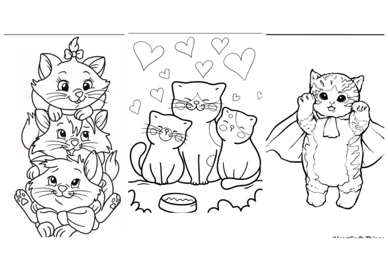 Desenhos de Gatos para Colorir