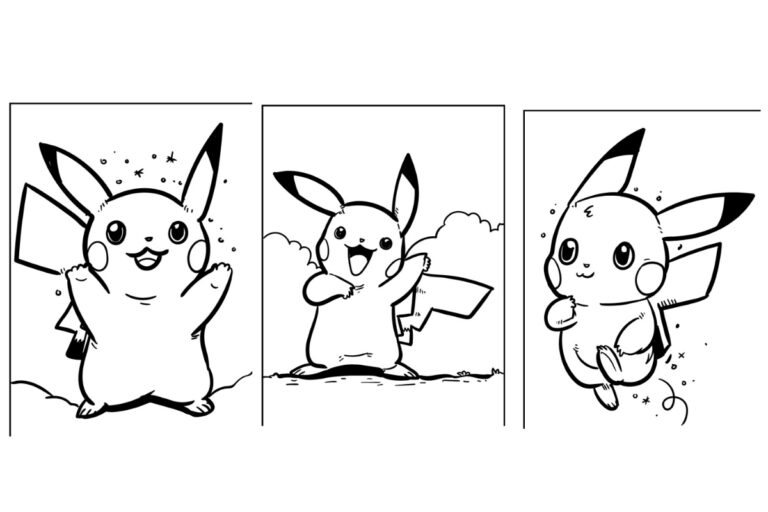 Desenhos do Pikachu Para Colorir