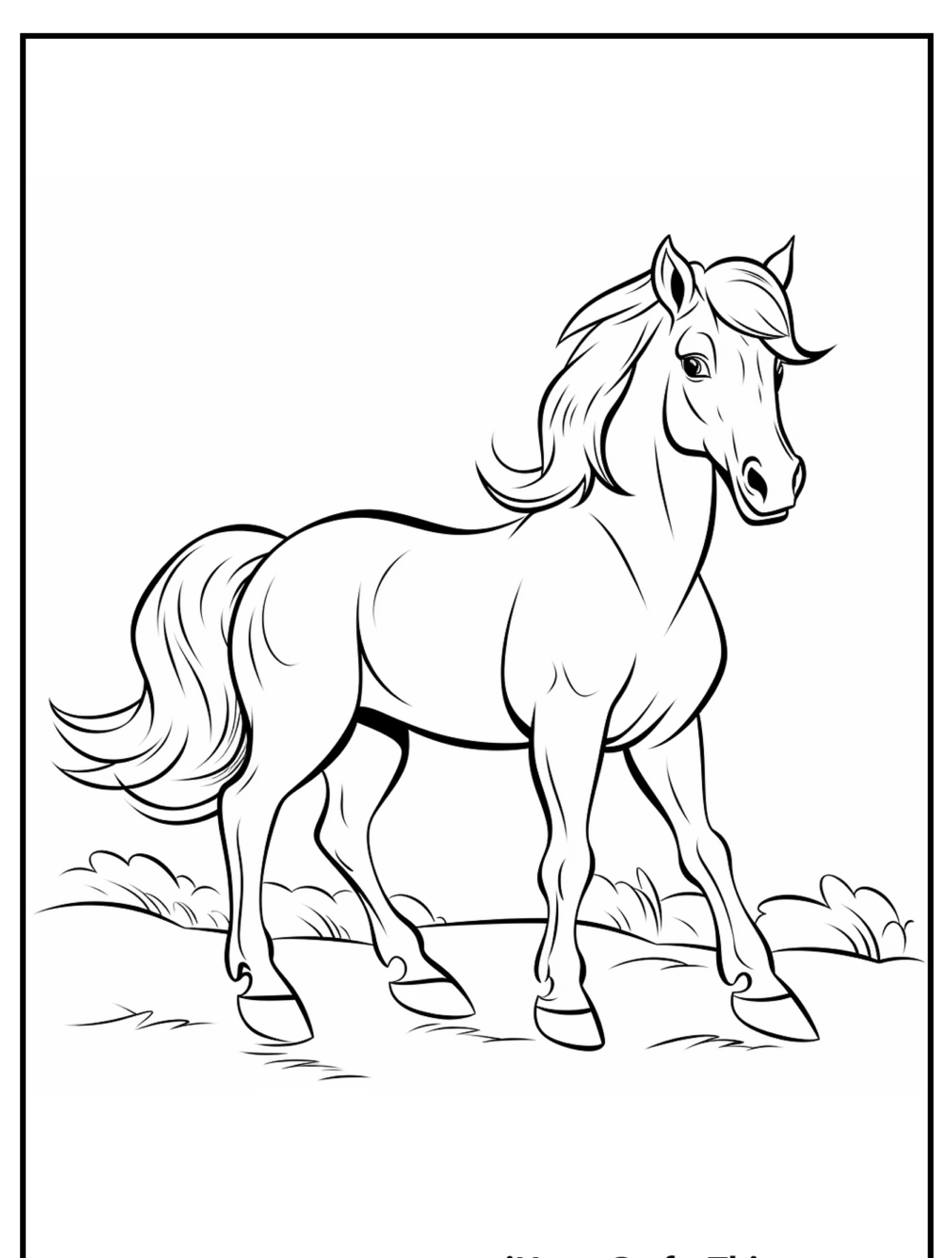 Desenho de cavalo para colorir