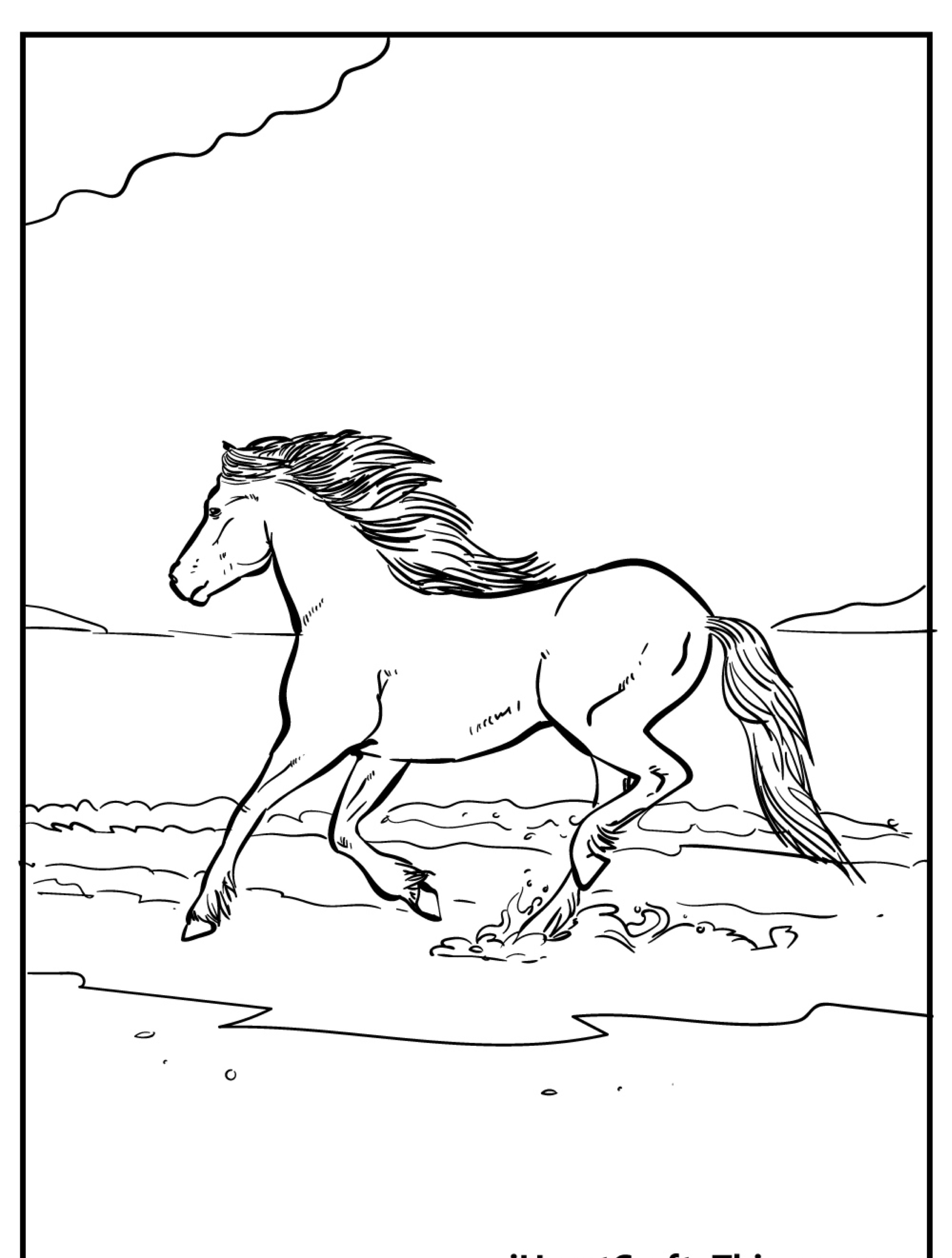 Desenho de cavalo para colorir