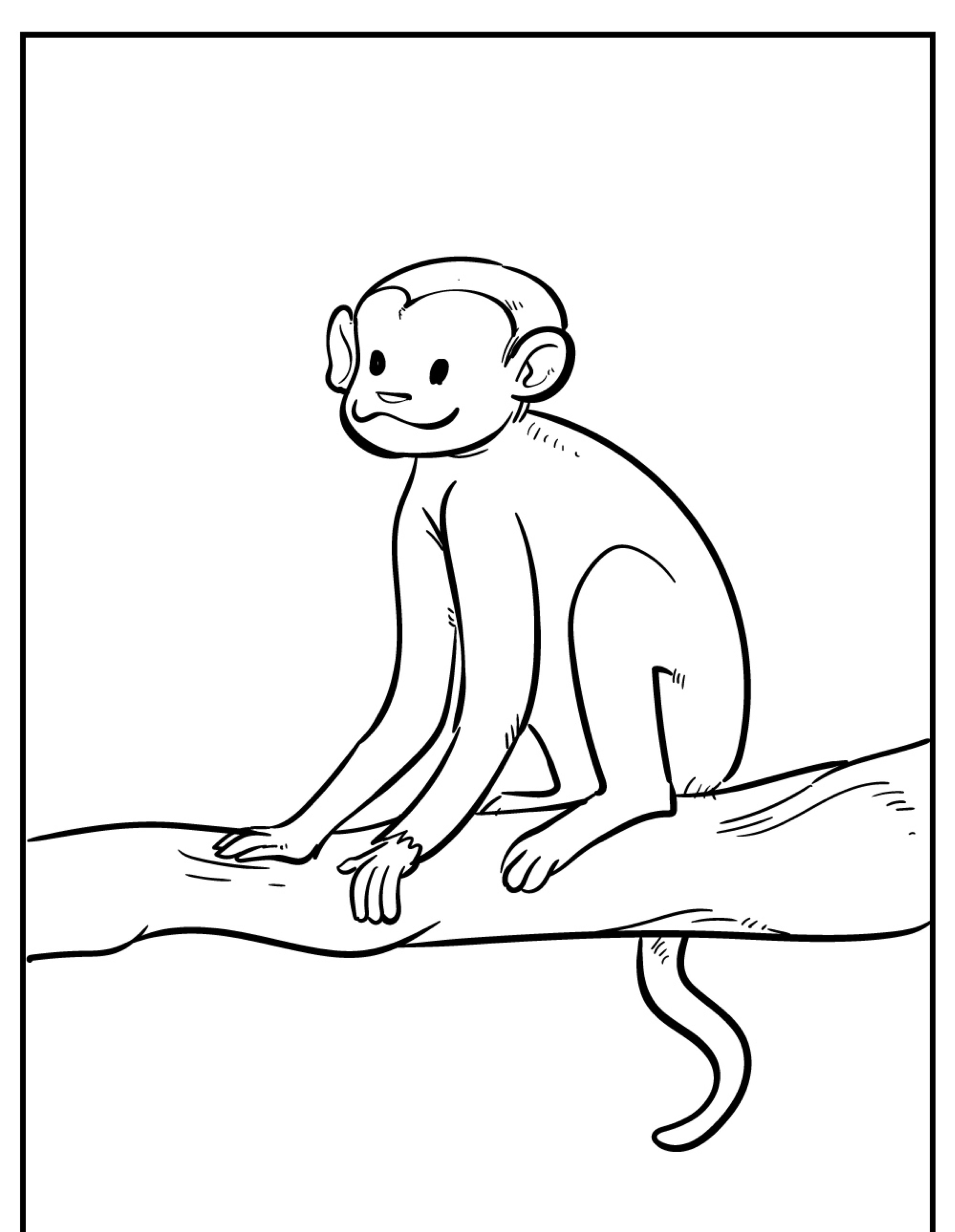 Desenho de macaco para colorir