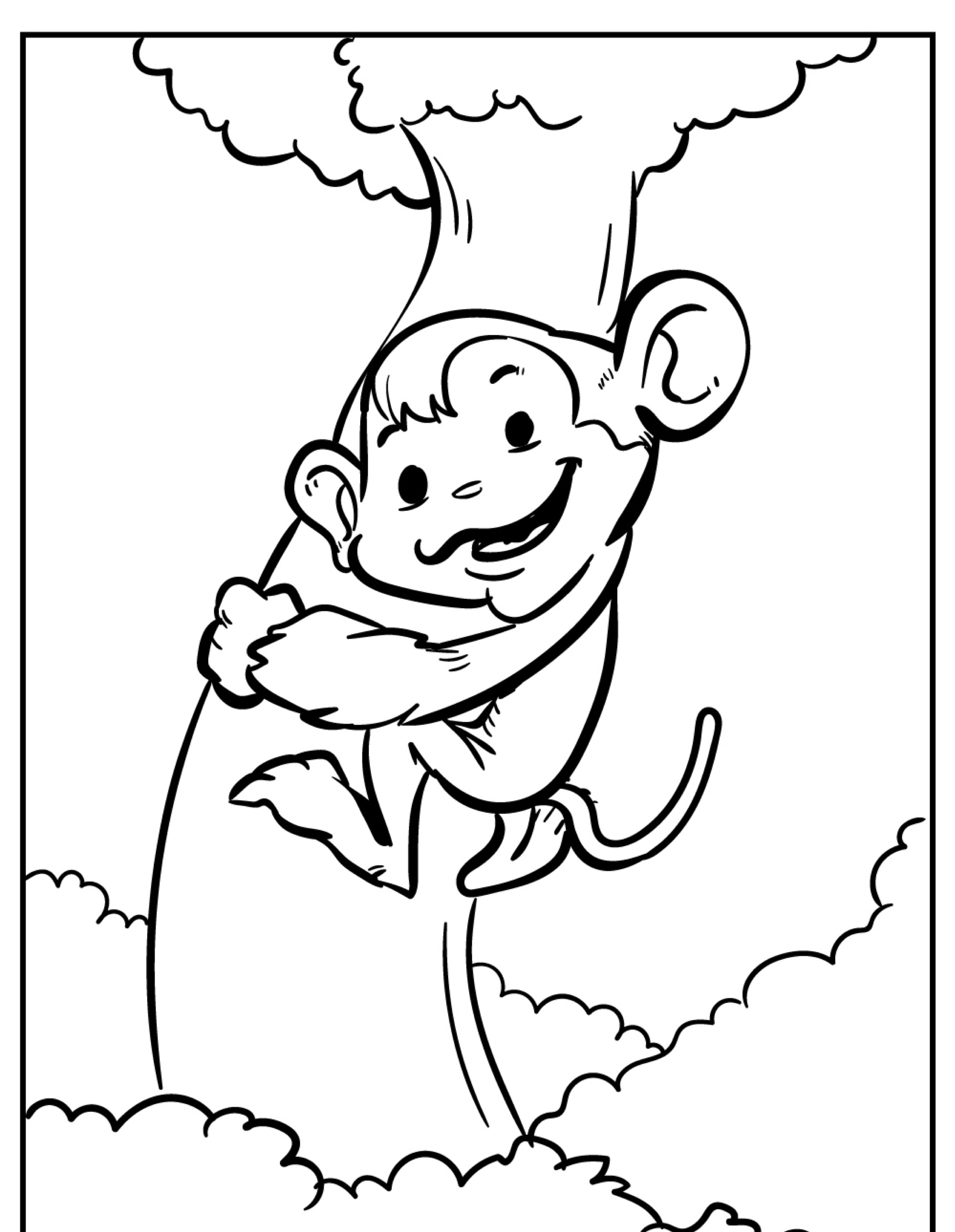 Desenho de macaco para colorir