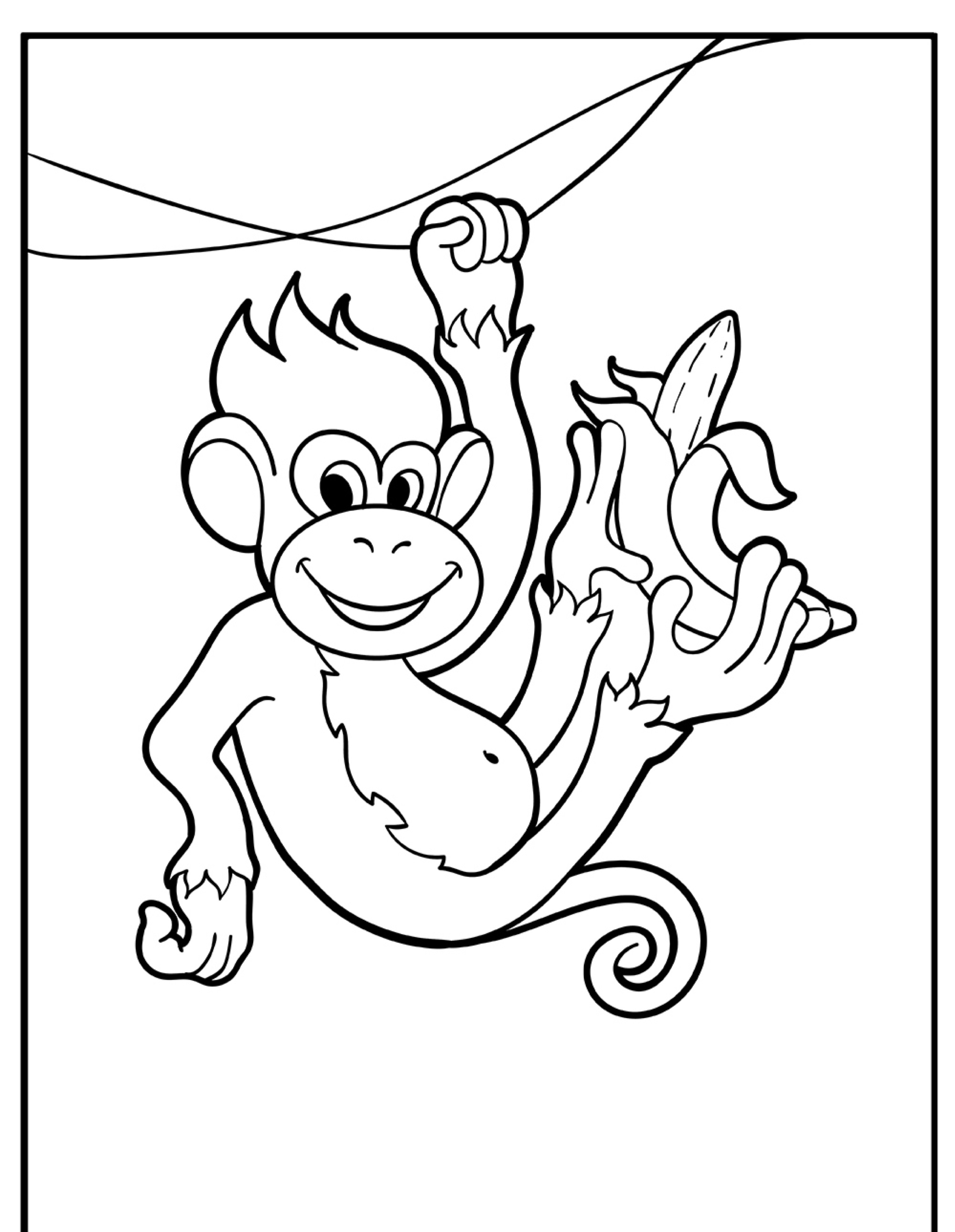 Desenho de macaco para colorir