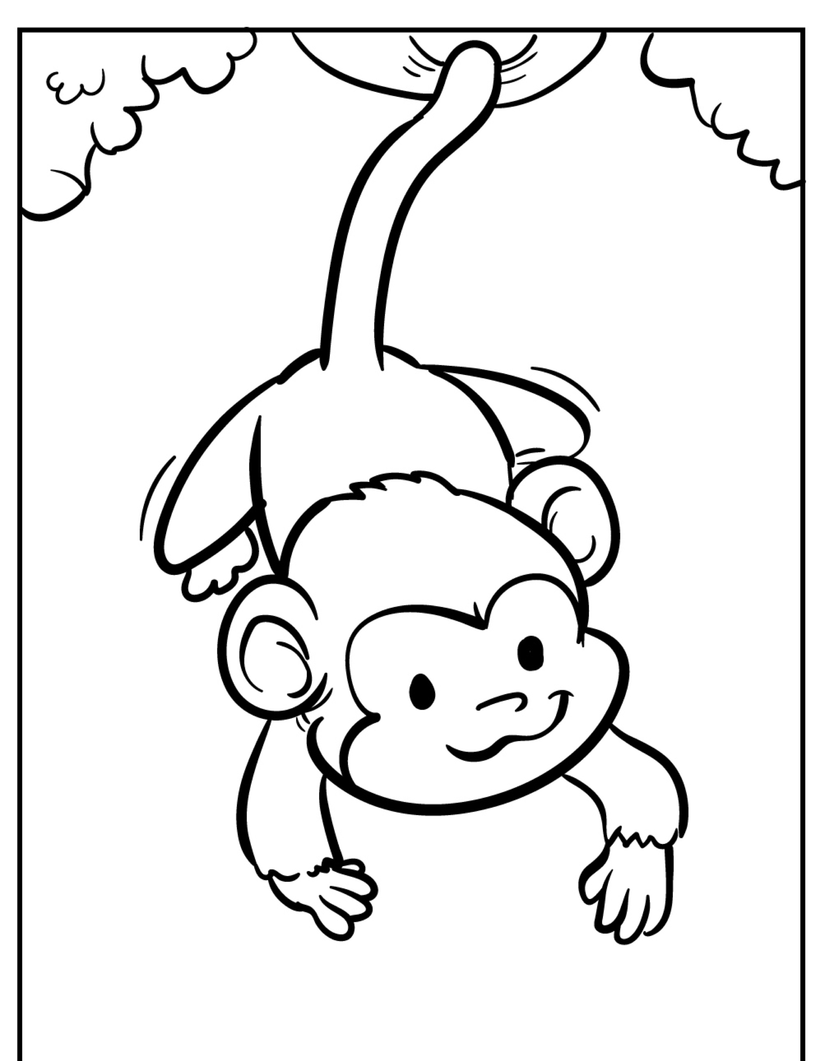 Desenho de macaco para colorir