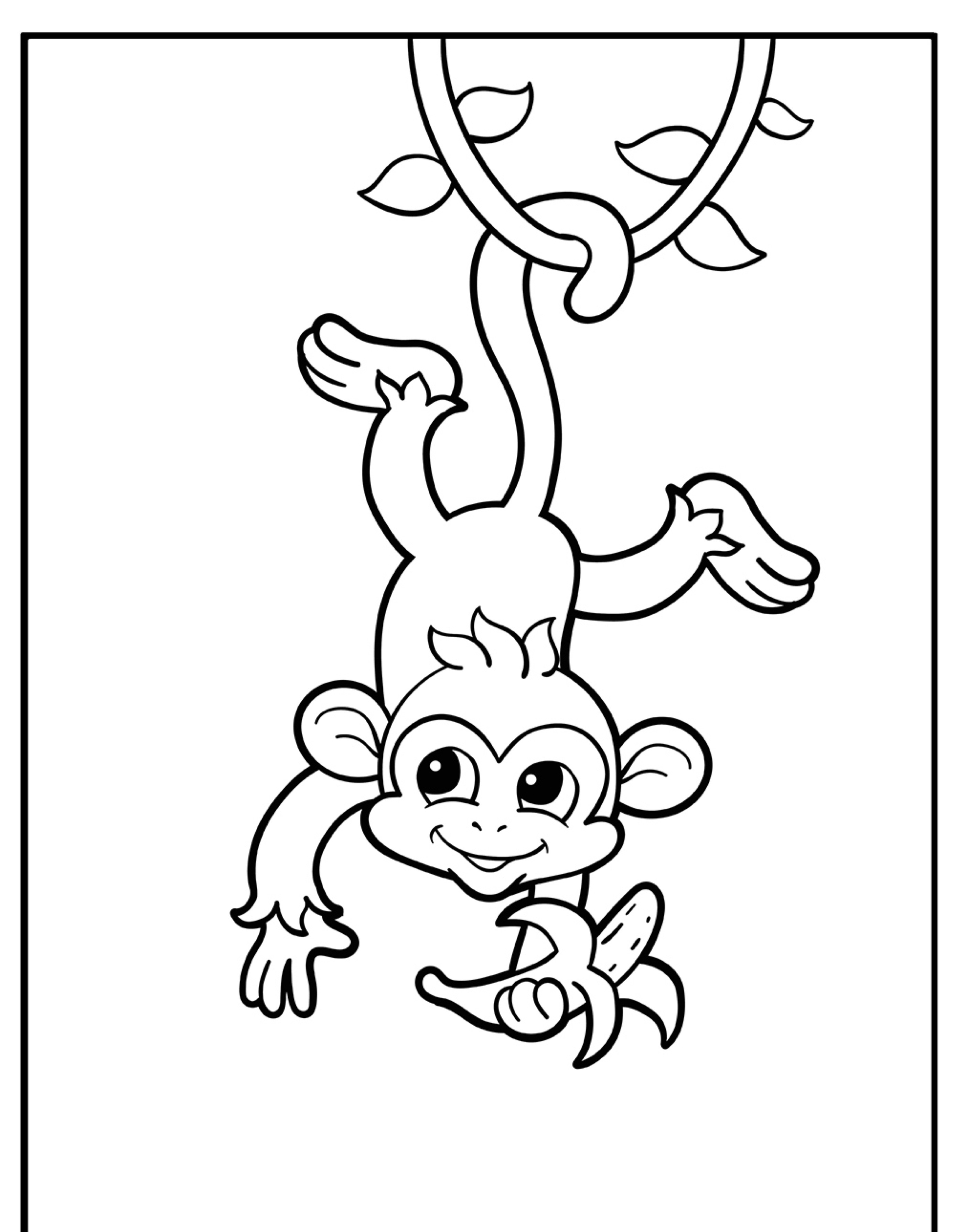 Desenho de macaco para colorir