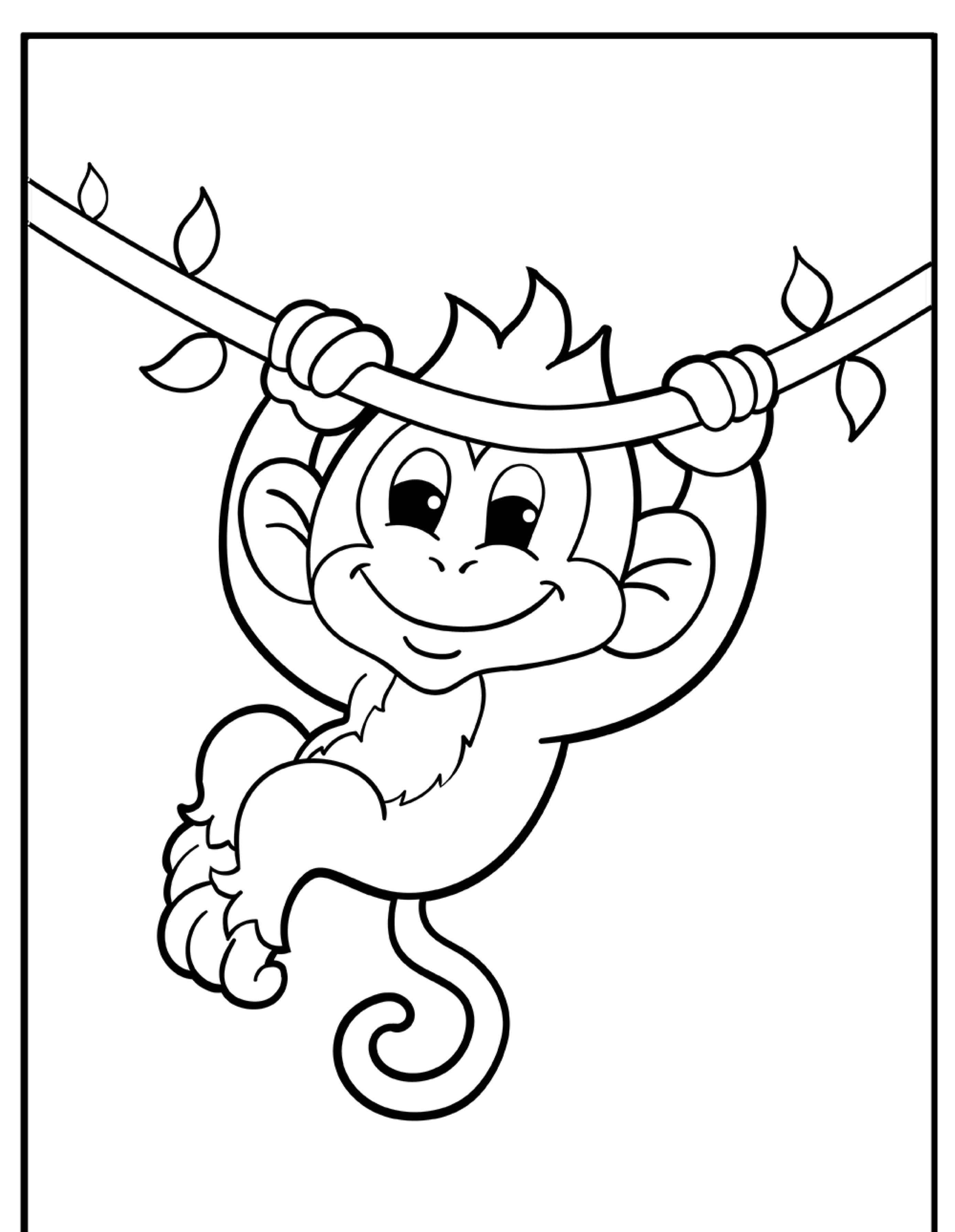 Desenho de macaco para colorir