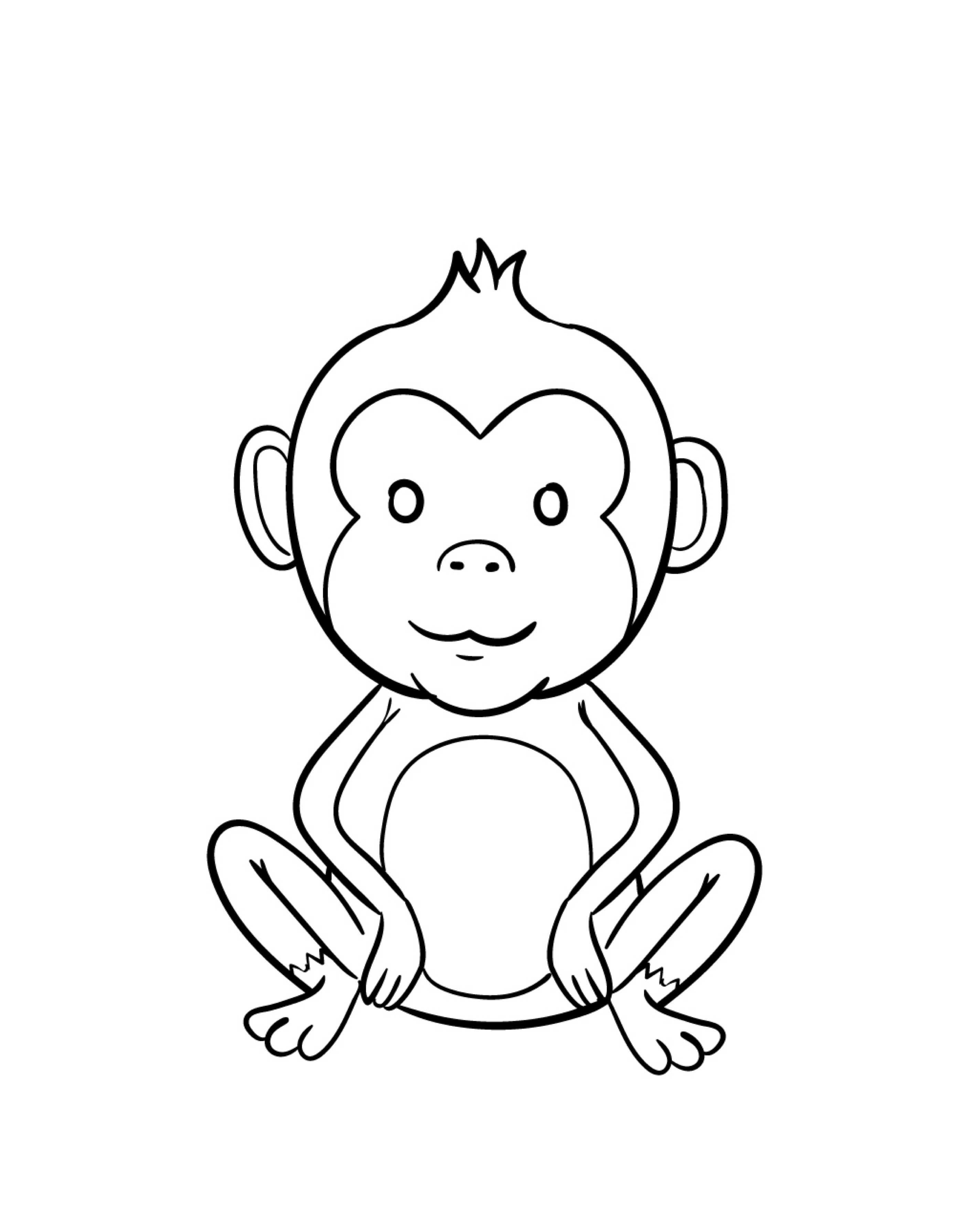 Desenho de macaco para colorir