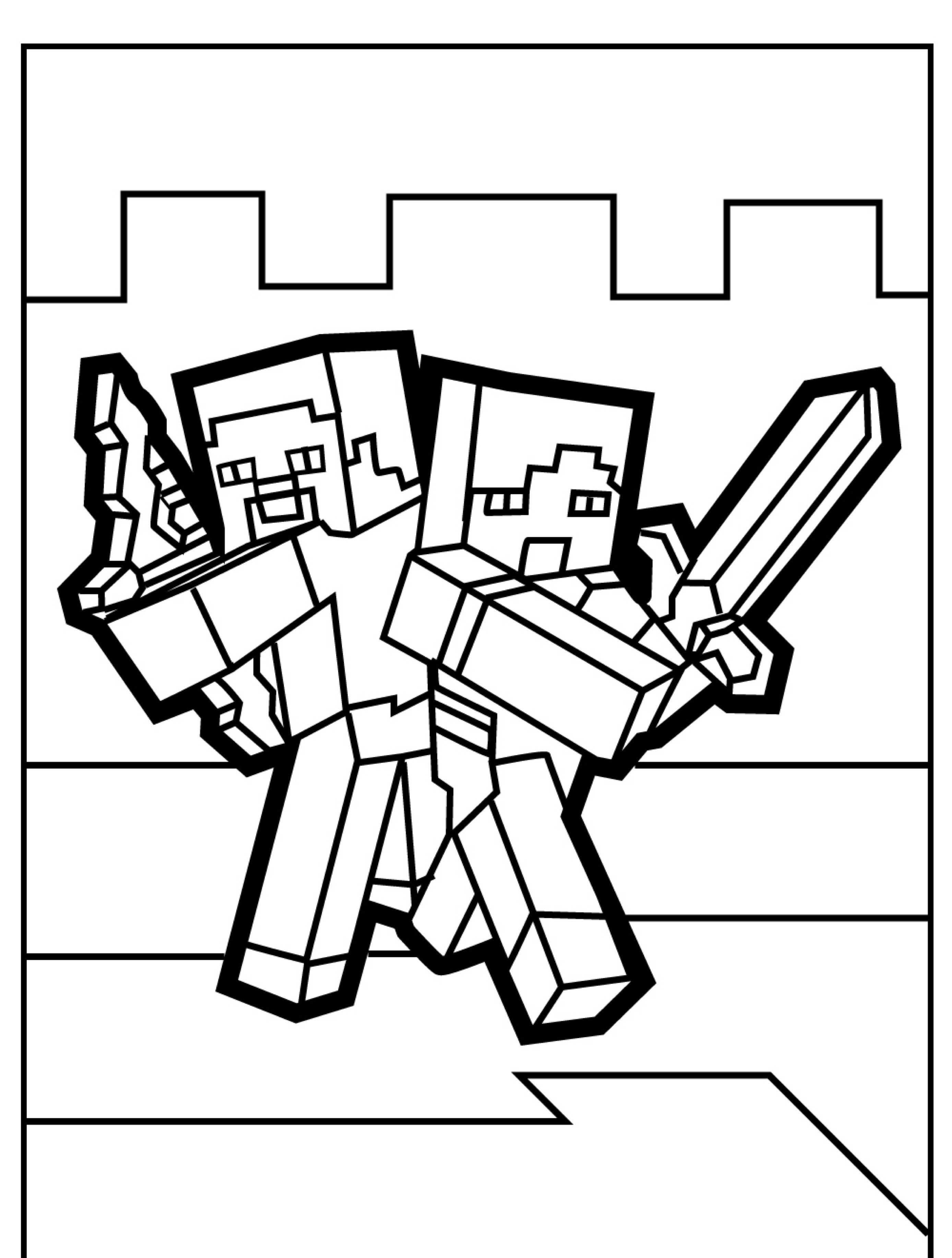 Desenho do Minecraft para Colorir