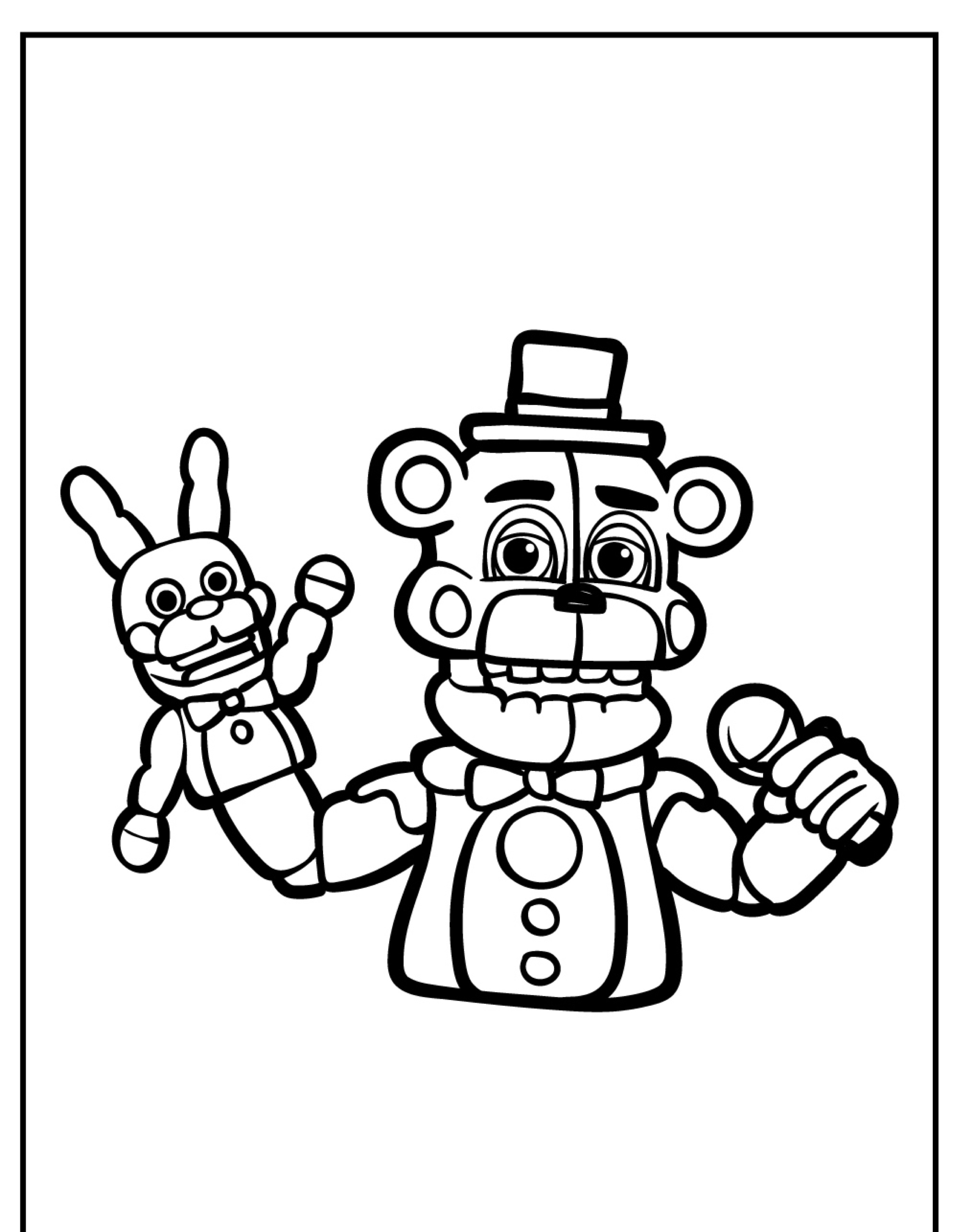 Five night at freddy para colorir