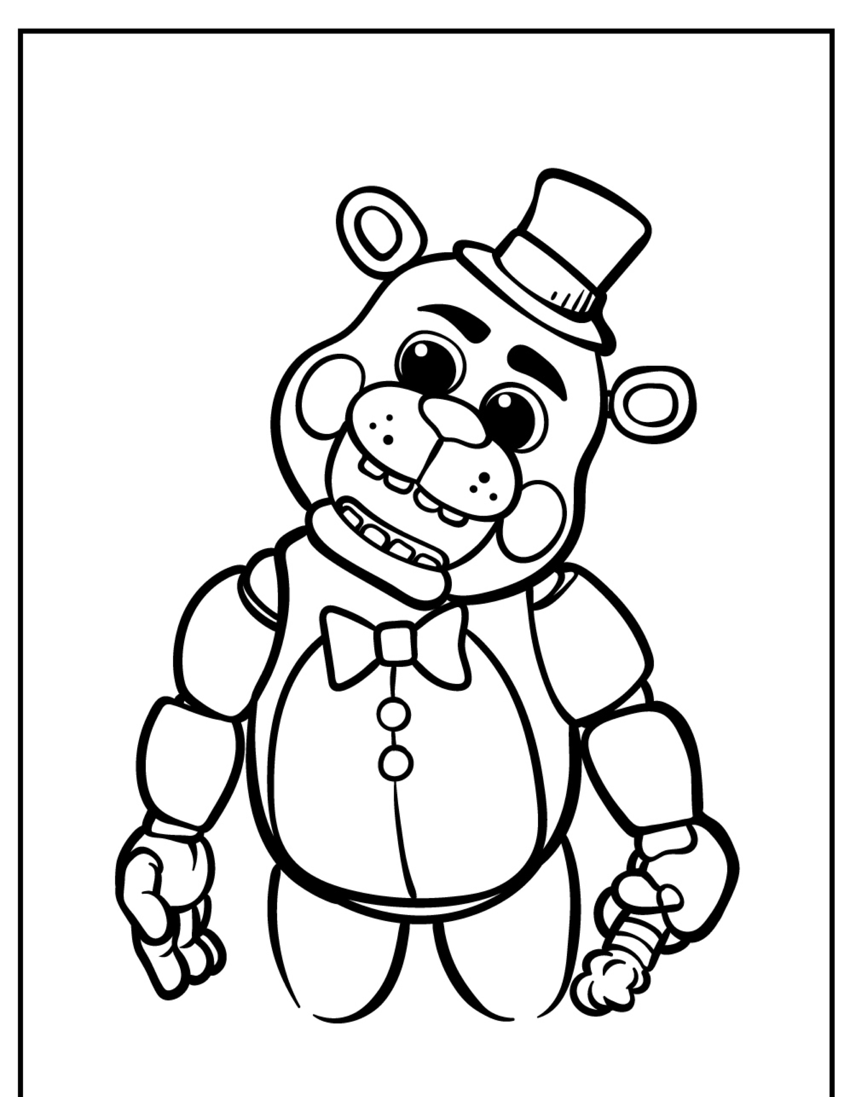 Five night at freddy para colorir