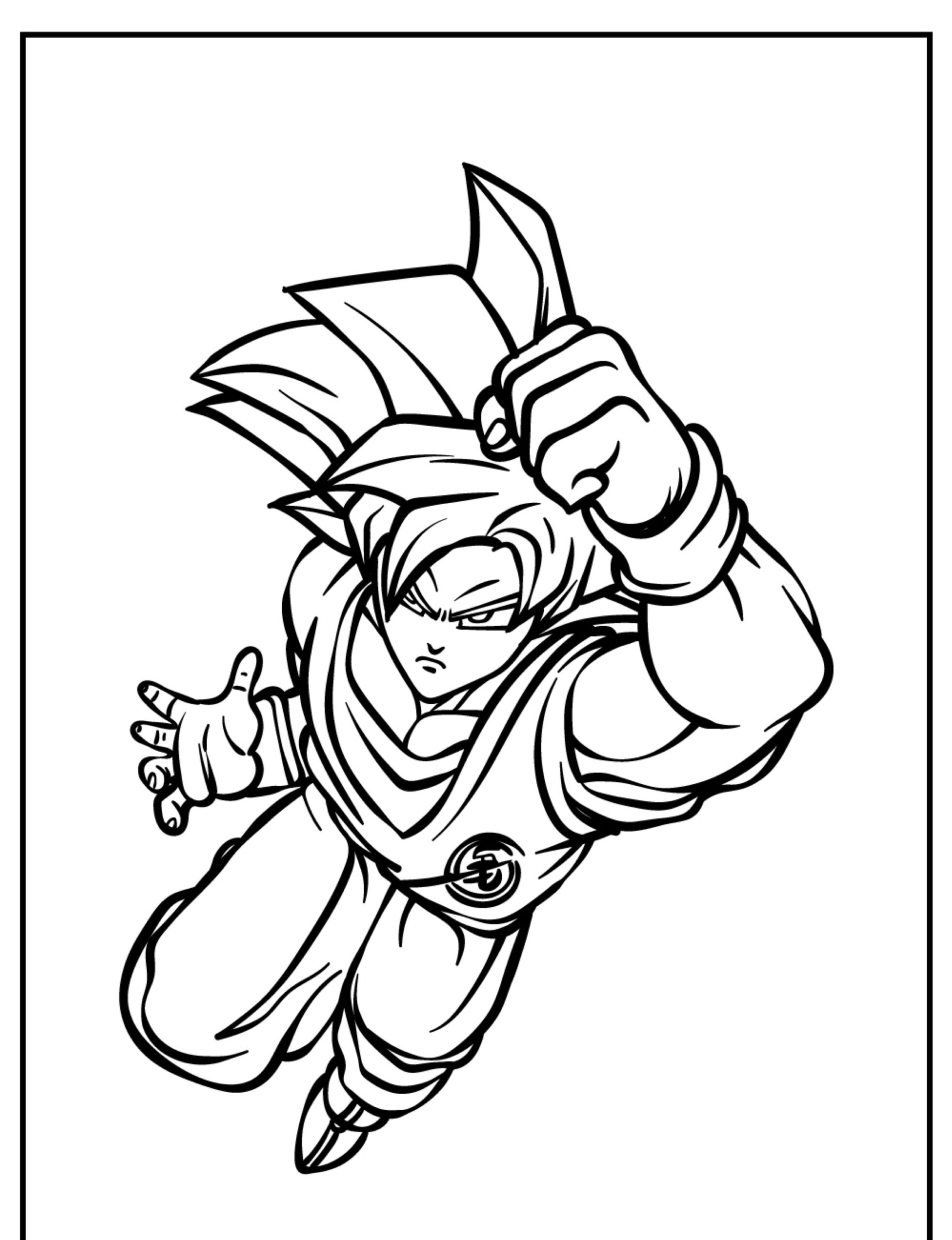 Desenho Goku Para Colorir