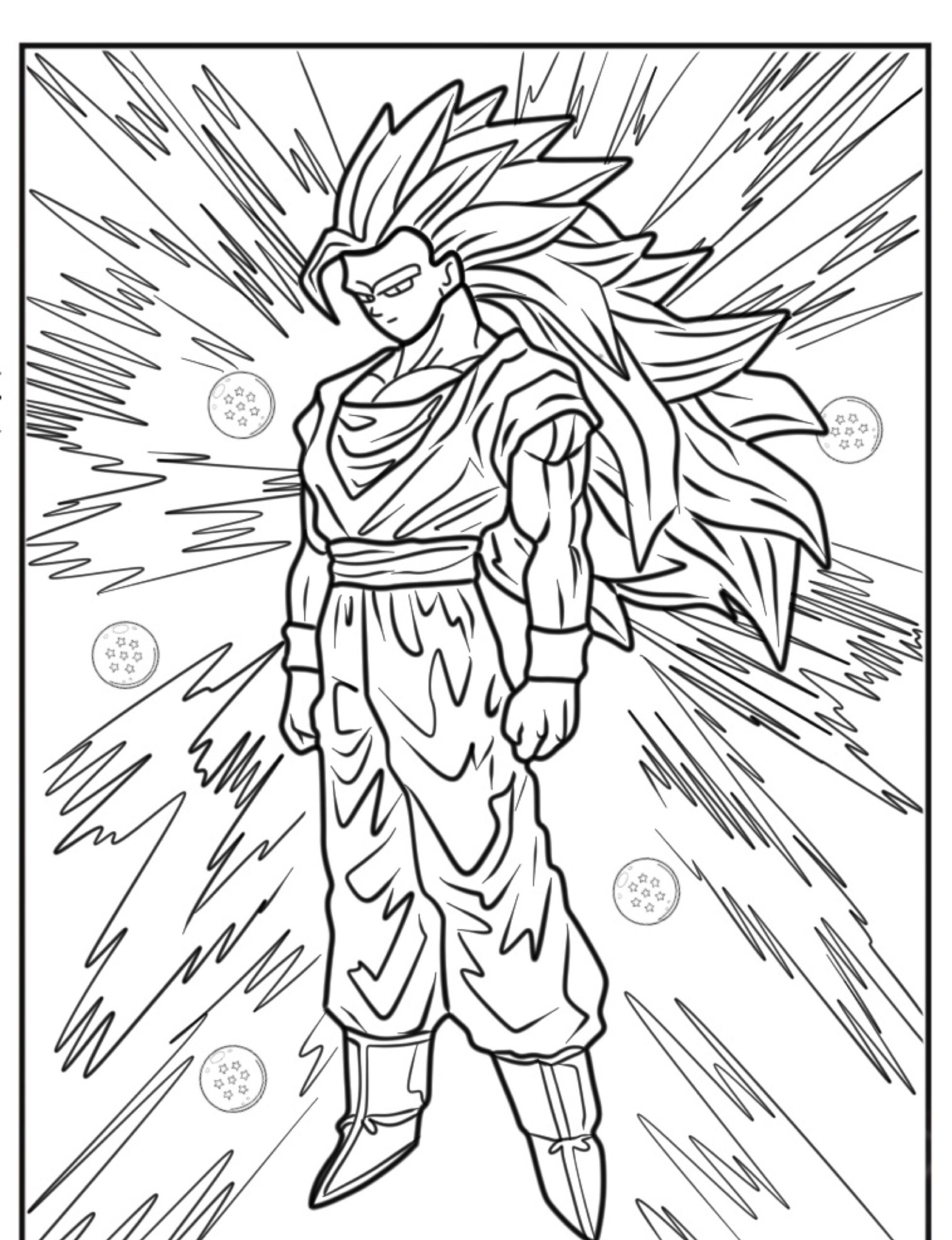 Desenho Goku Para Colorir