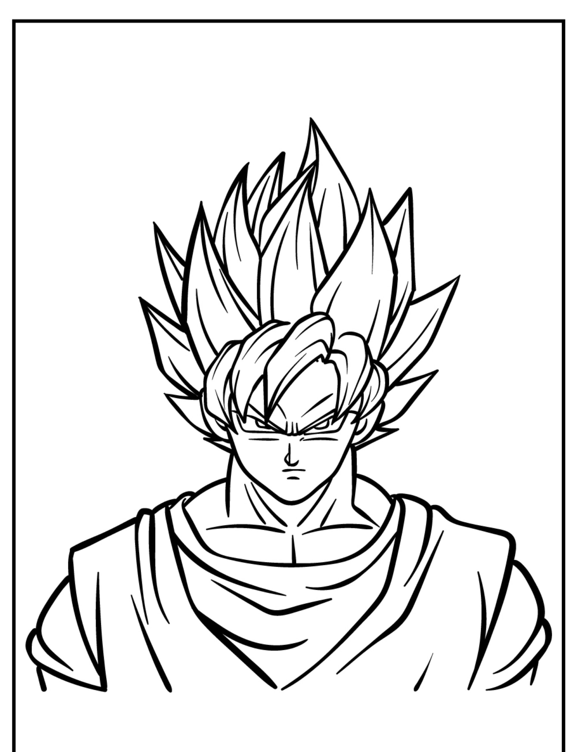 Desenho Goku Para Colorir lindo