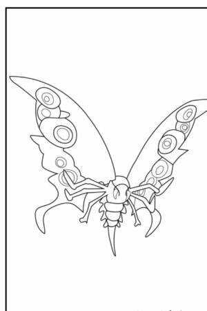 Desenho de uma borboleta com padrões intrincados de asas e asas estendidas, perfeito para quem procura desenhos para colorir. Para colorir.