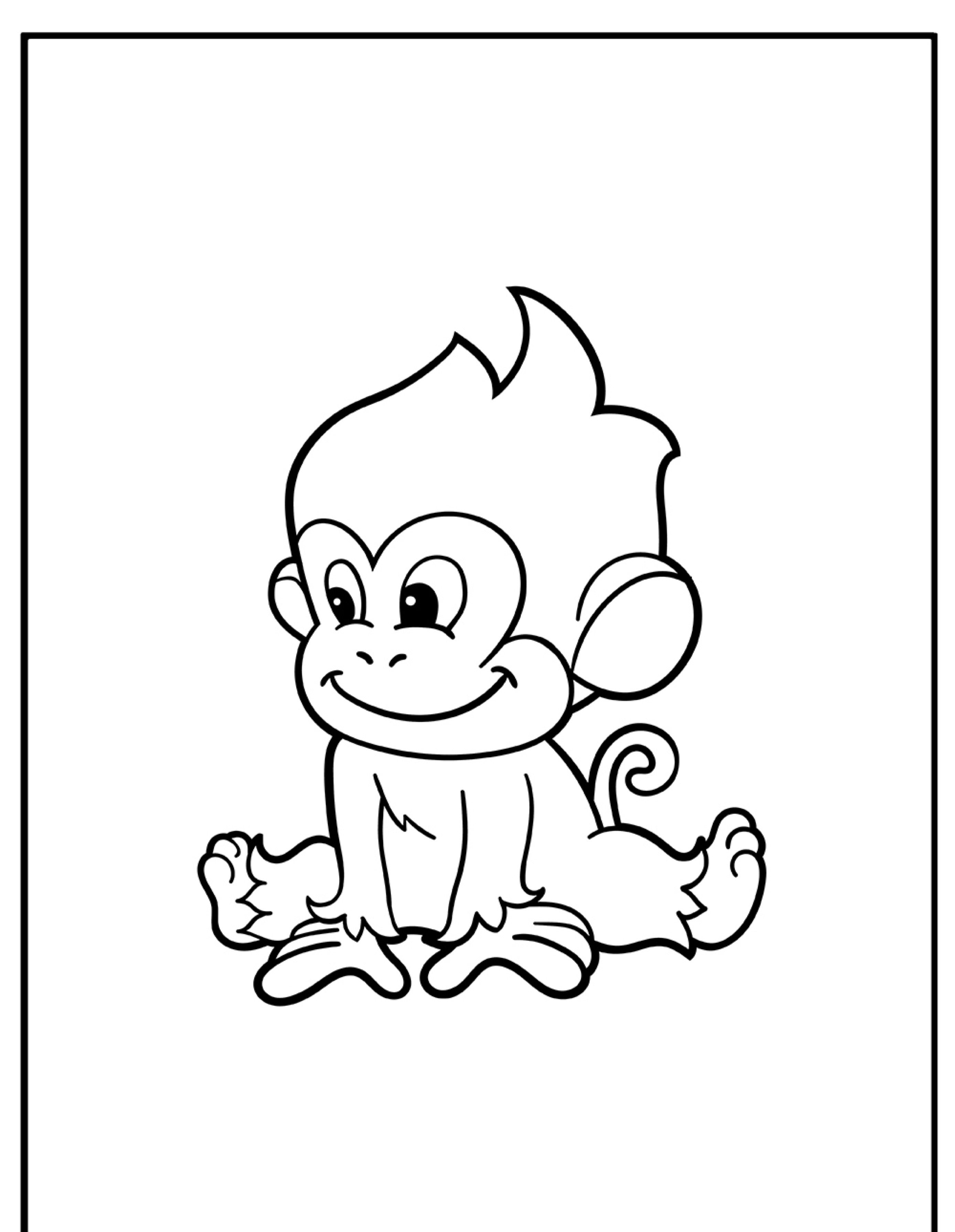 Macaco para colorir