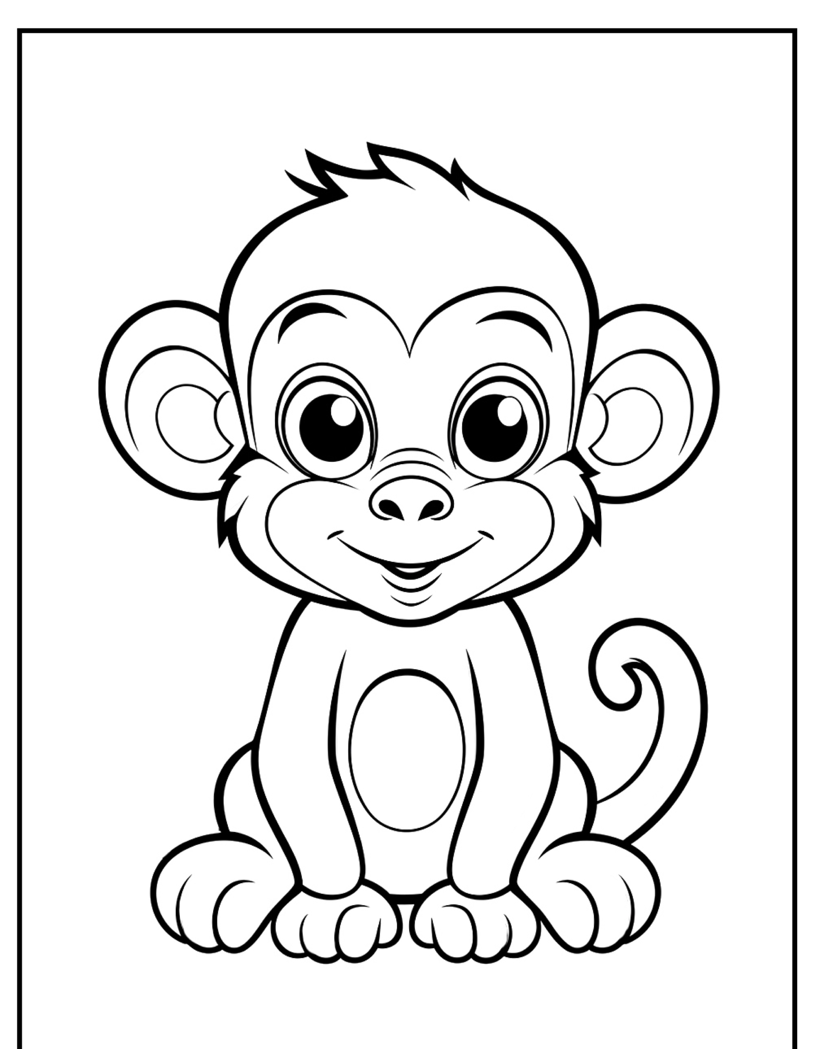 Macaco para colorir