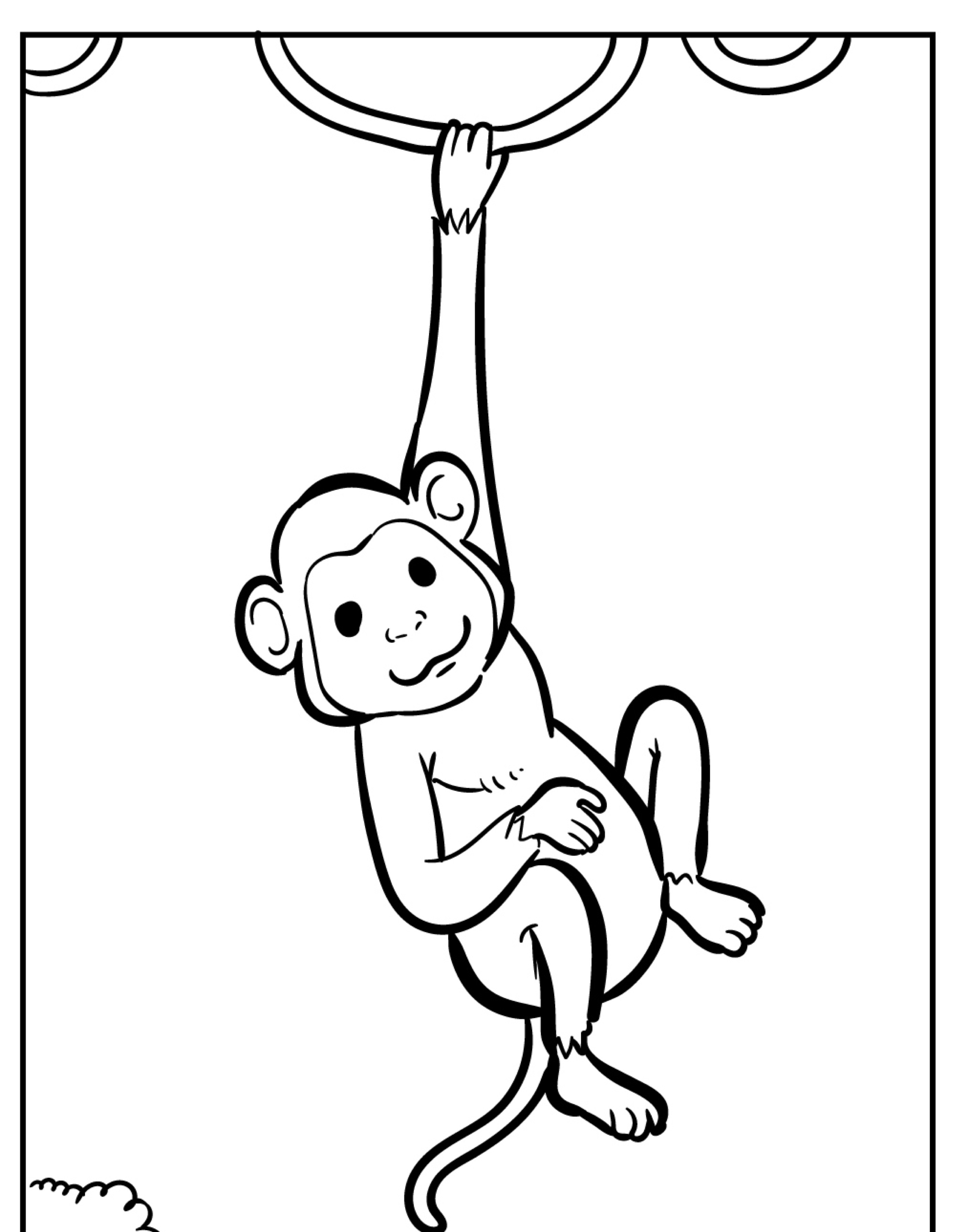 Macaco para colorir