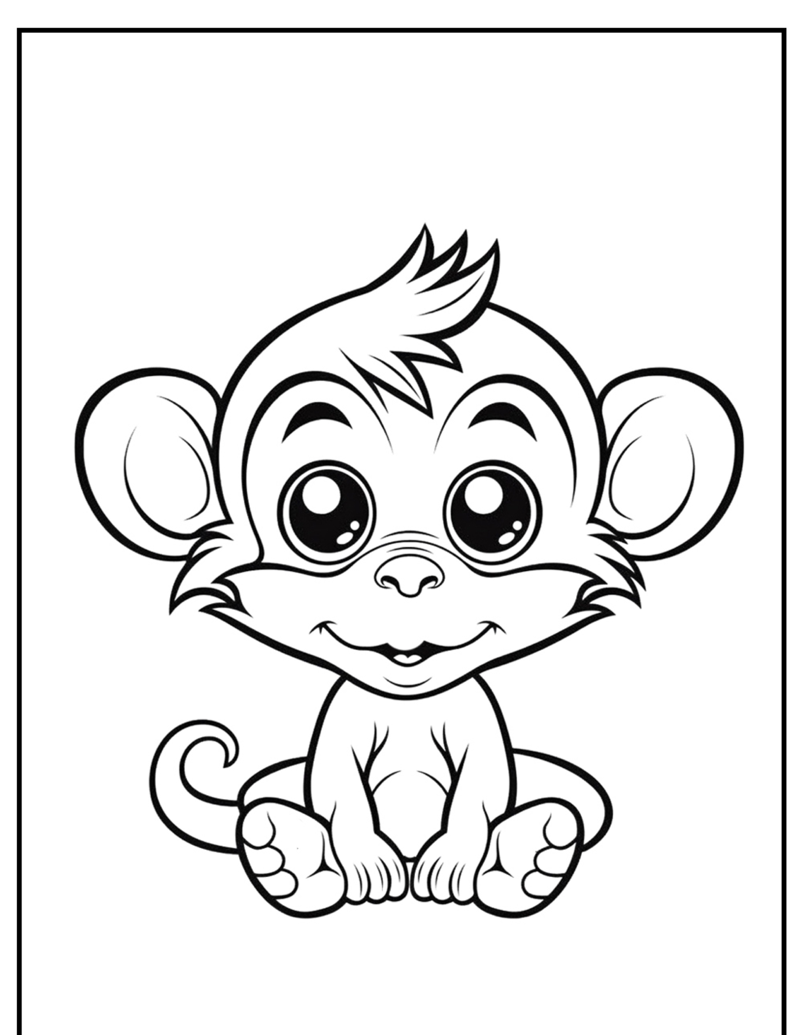 Macaco para colorir