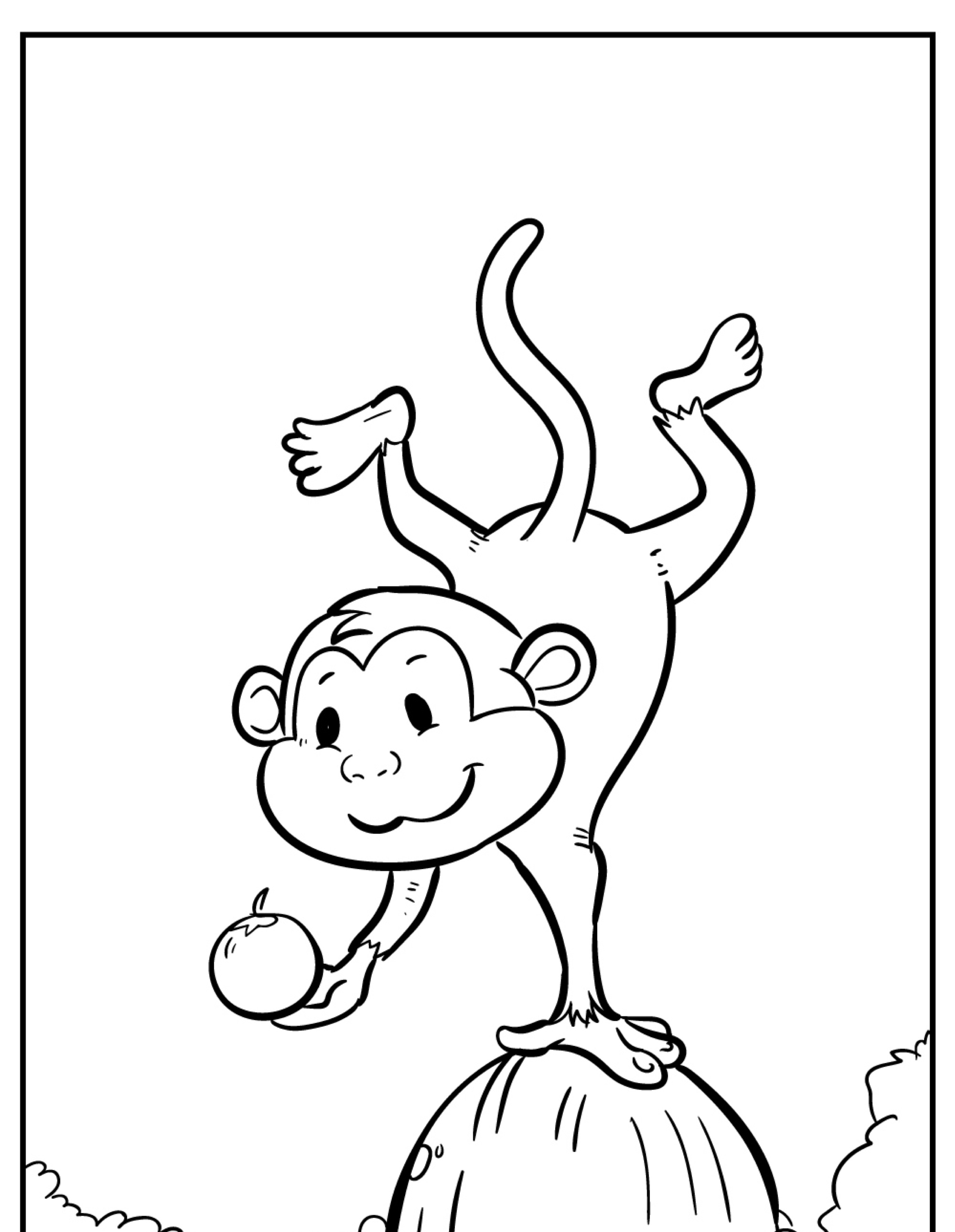 Macaco para colorir