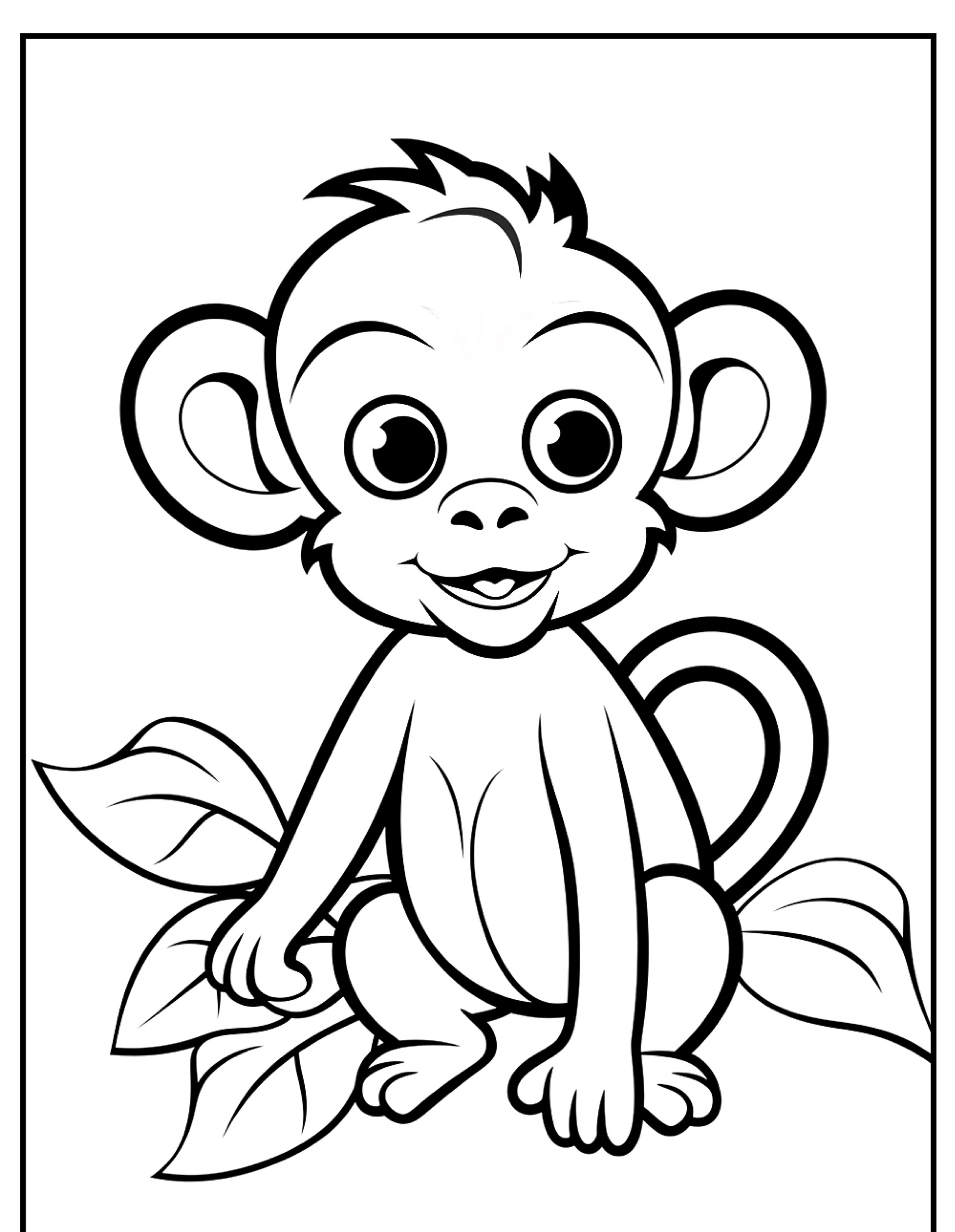 Macaco para colorir