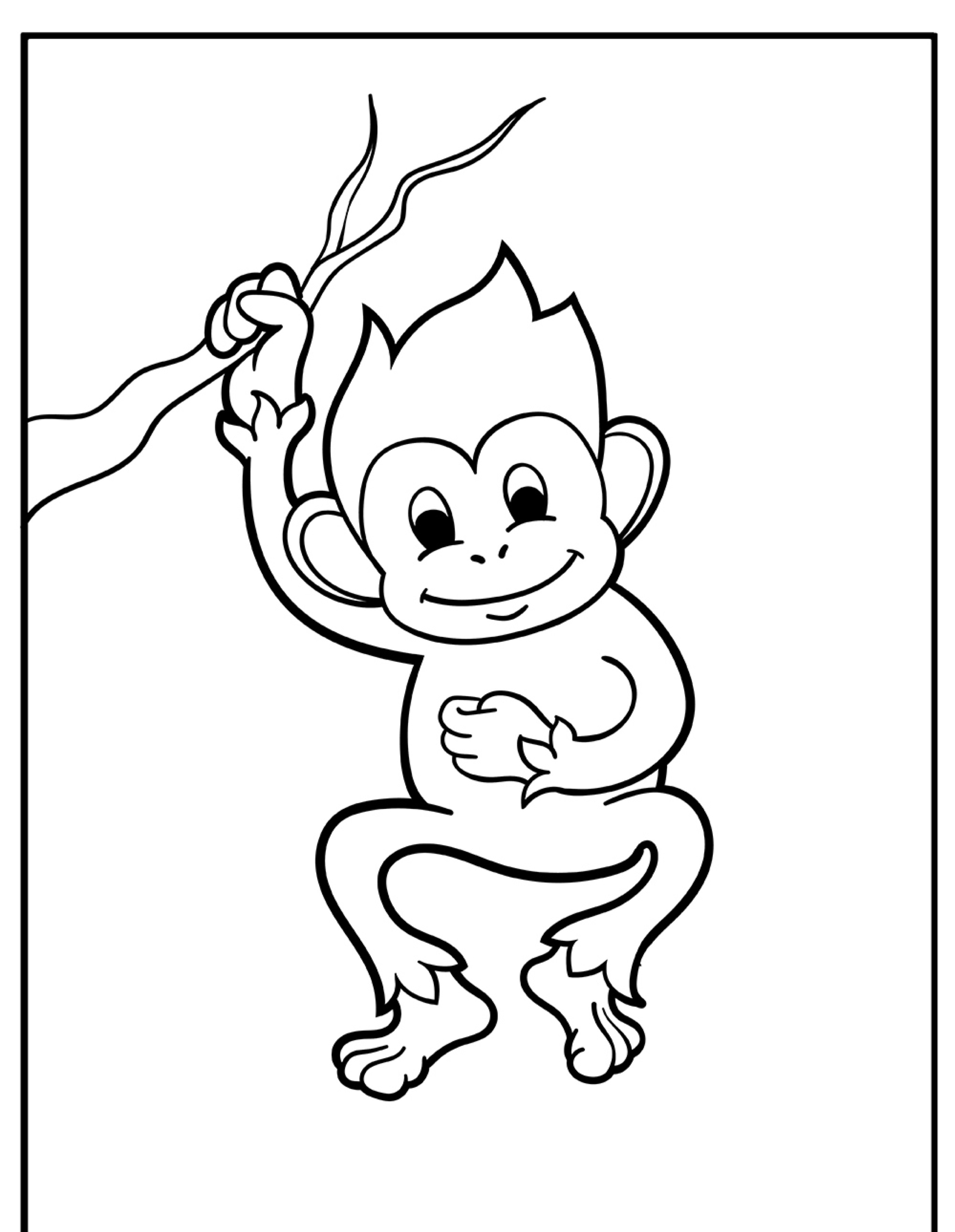 Macaco para colorir