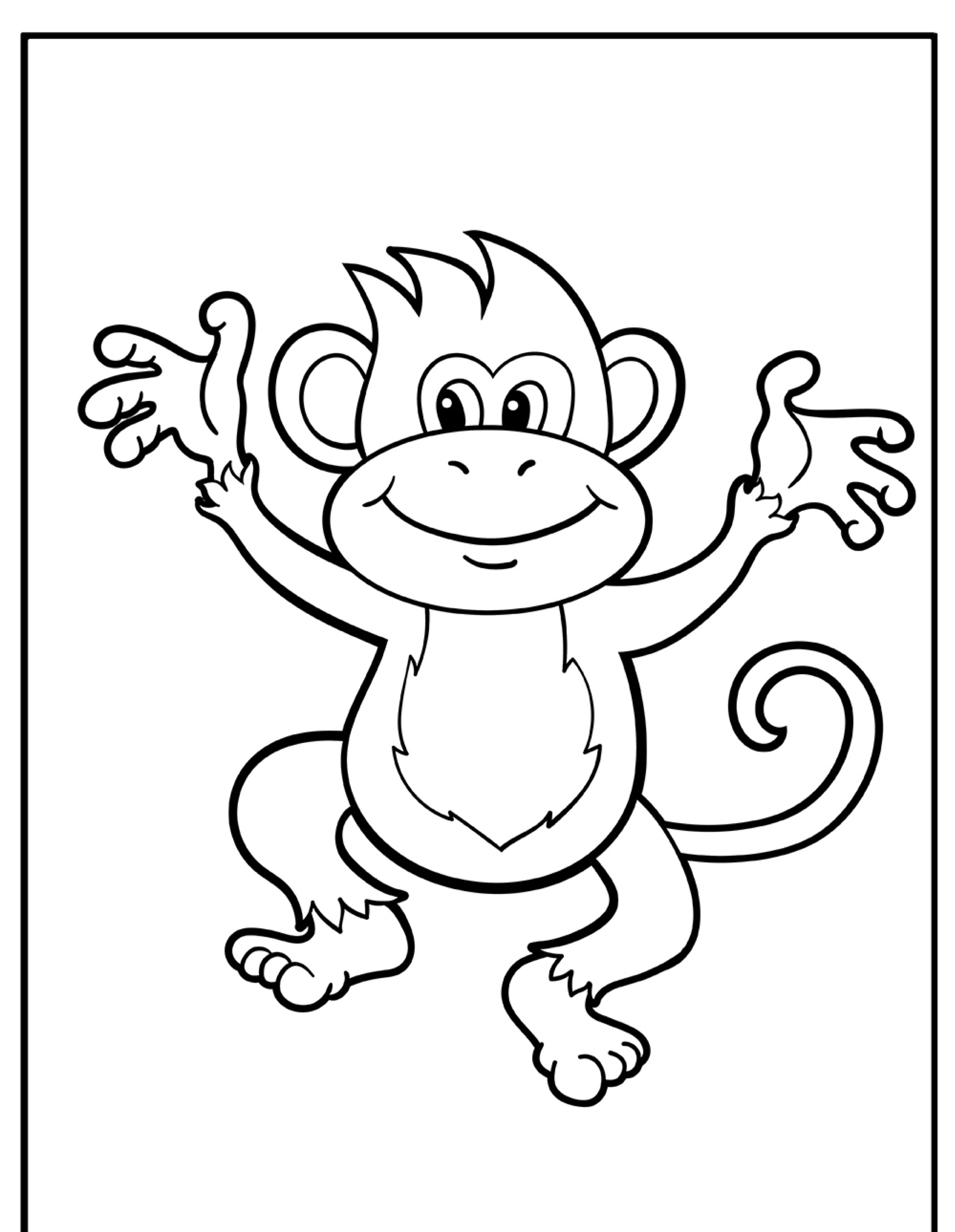 Macaco para colorir