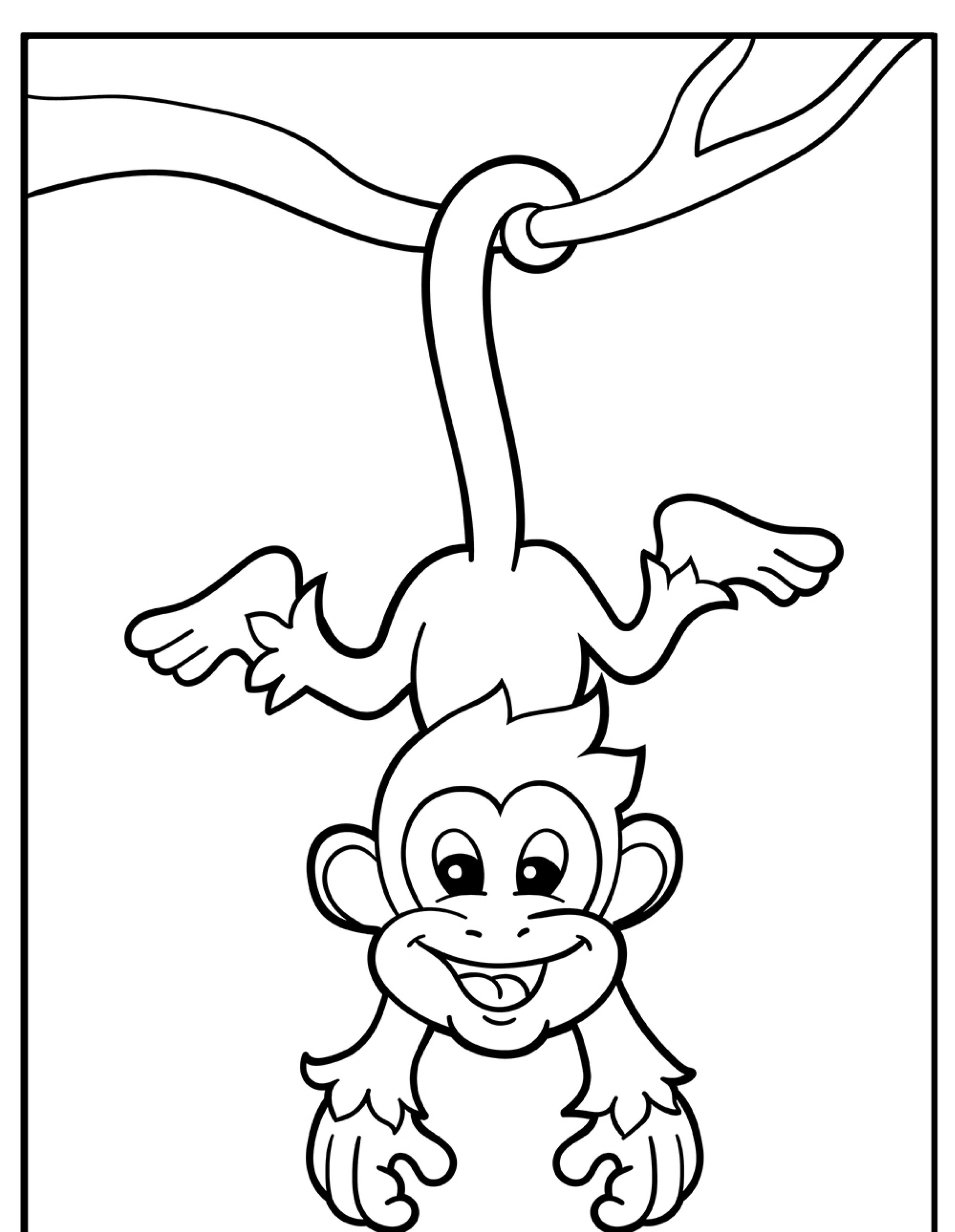 Macaco para colorir