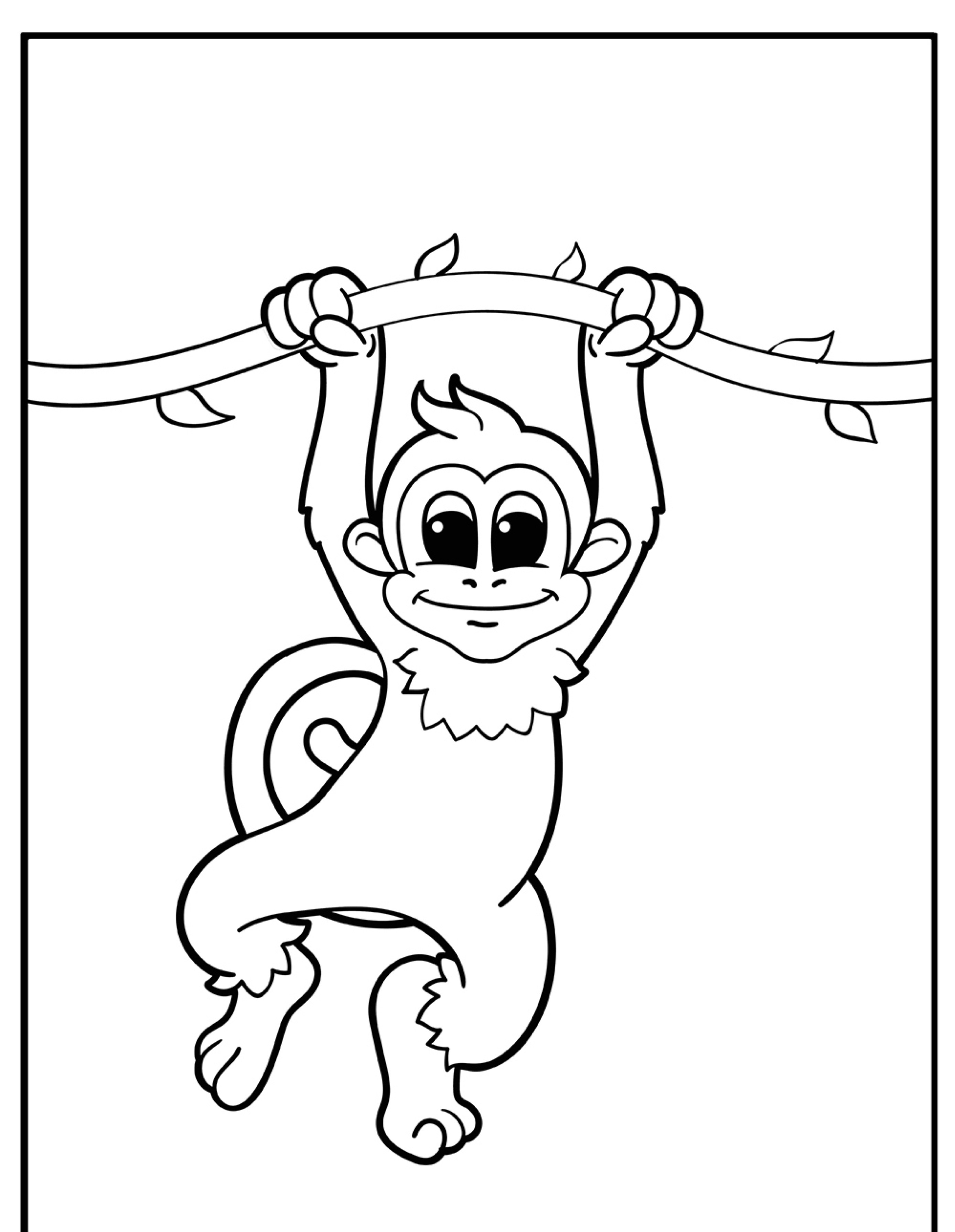 Macaco para colorir