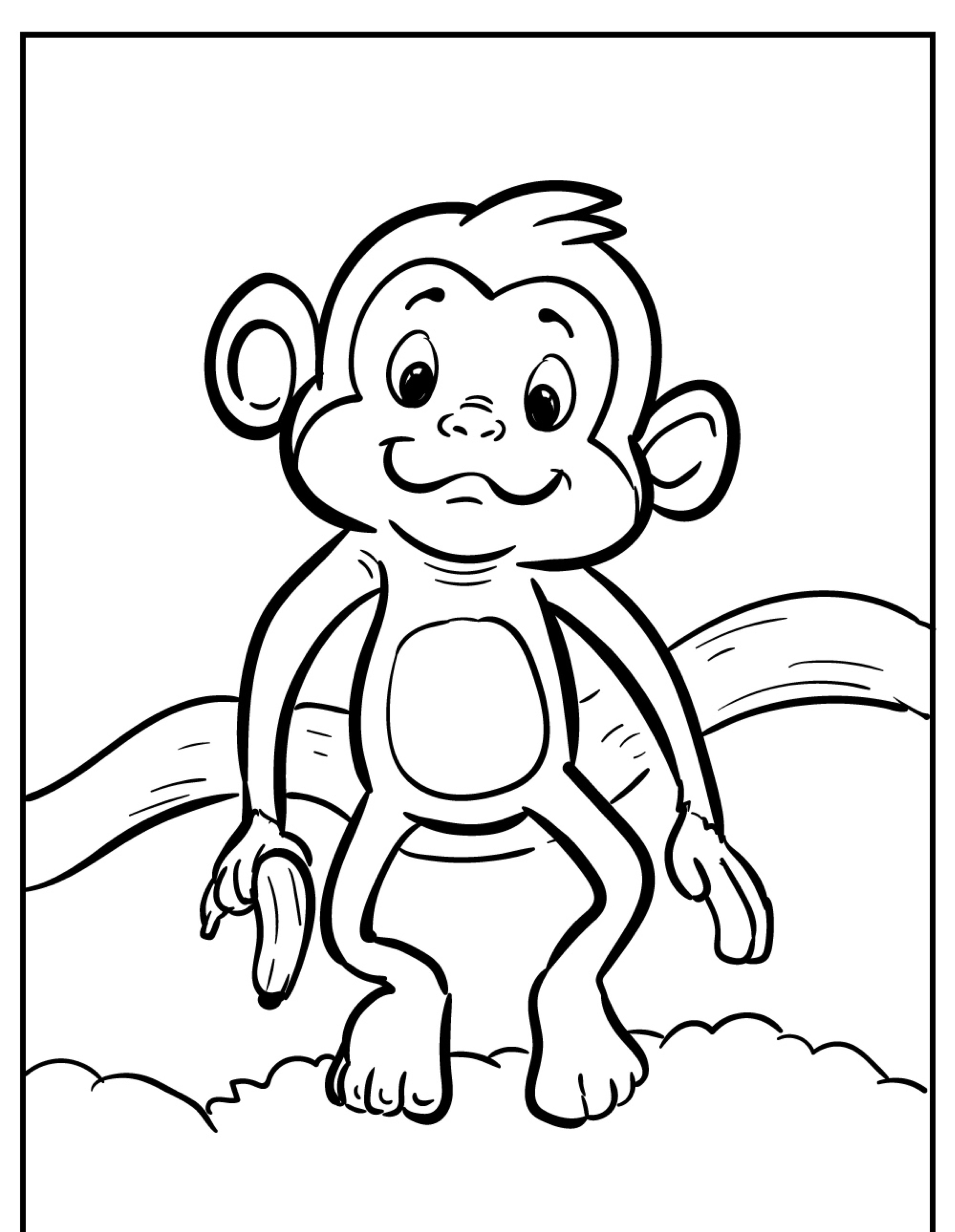 Macaco para colorir