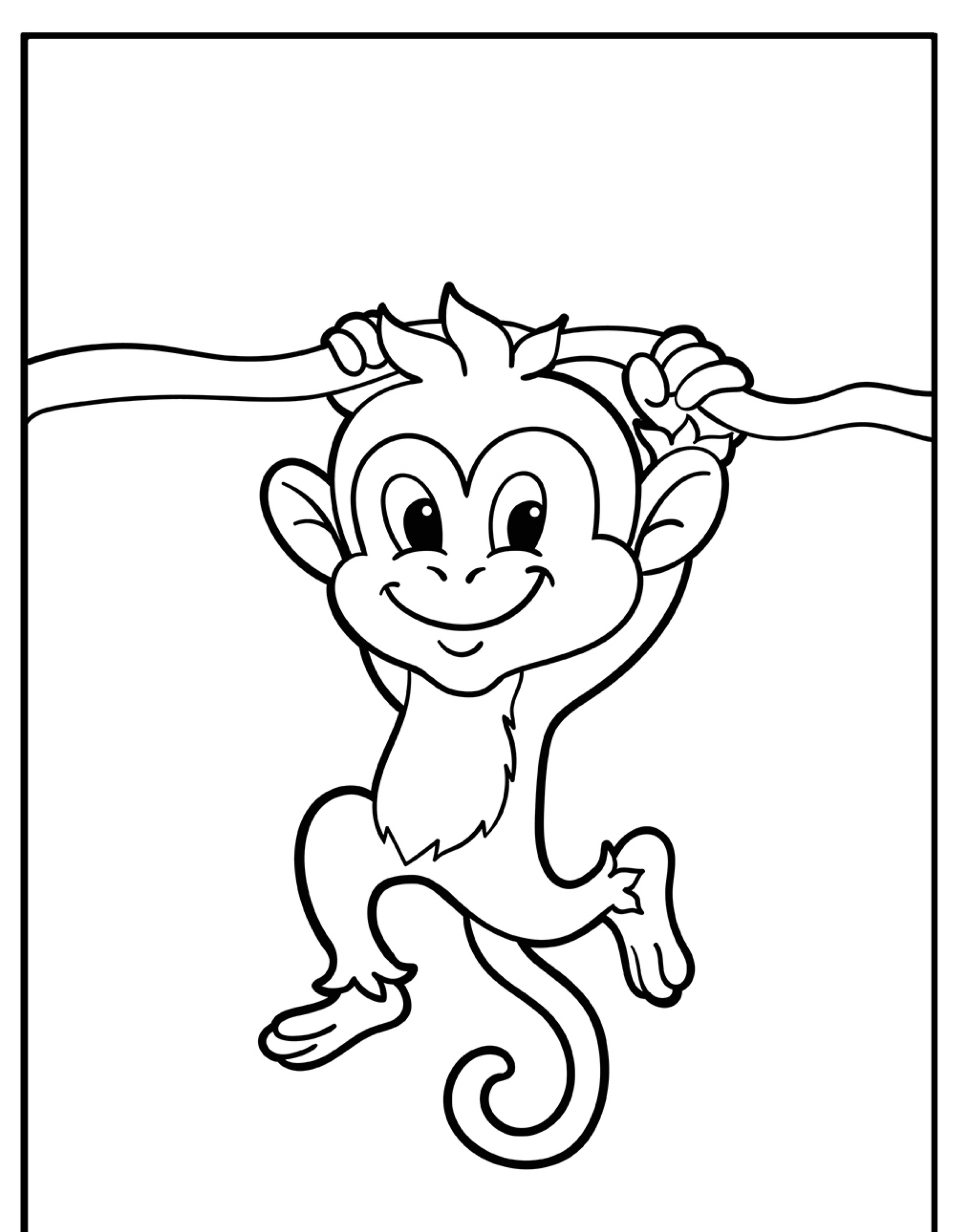 Macaco para colorir