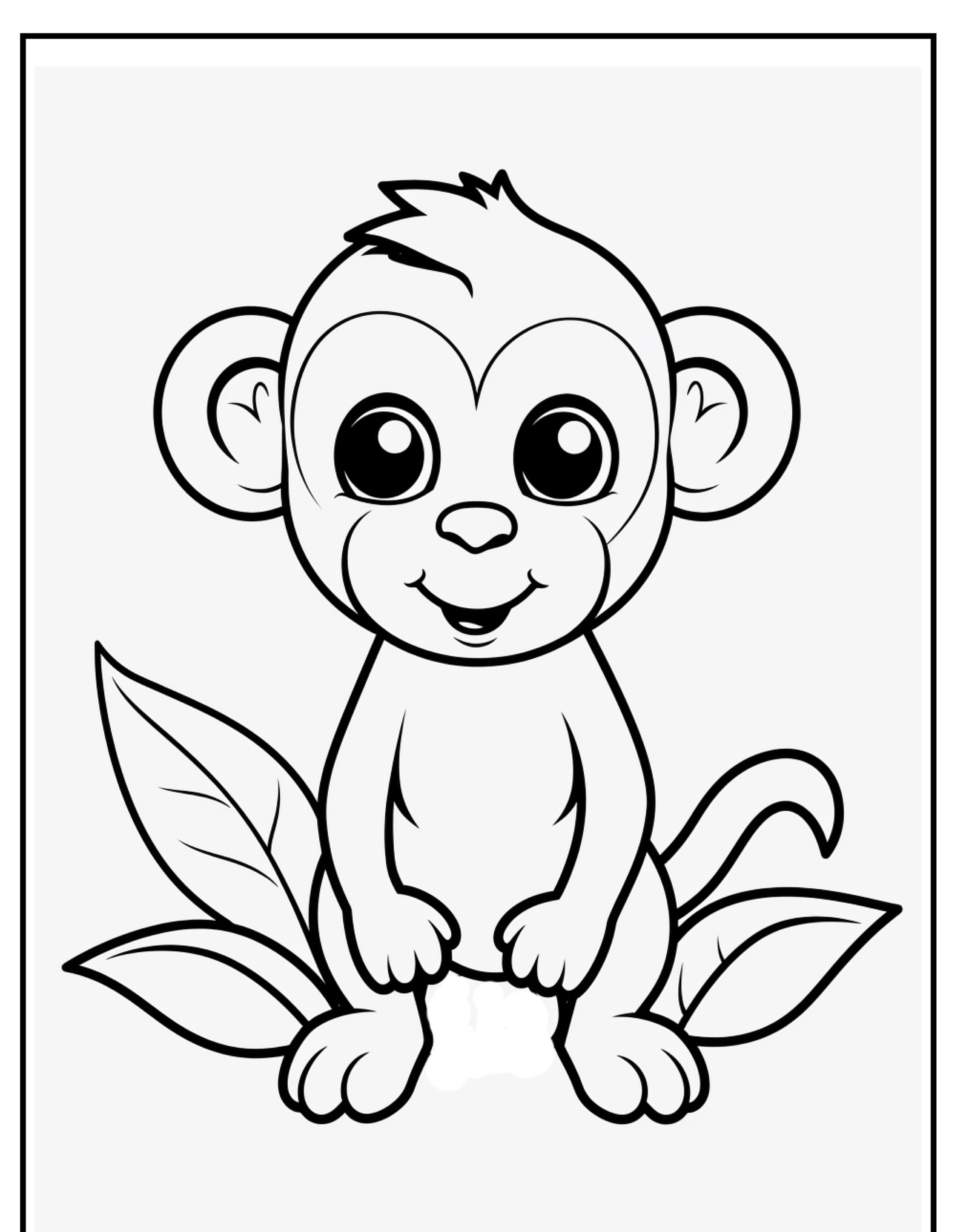 Macaco para colorir