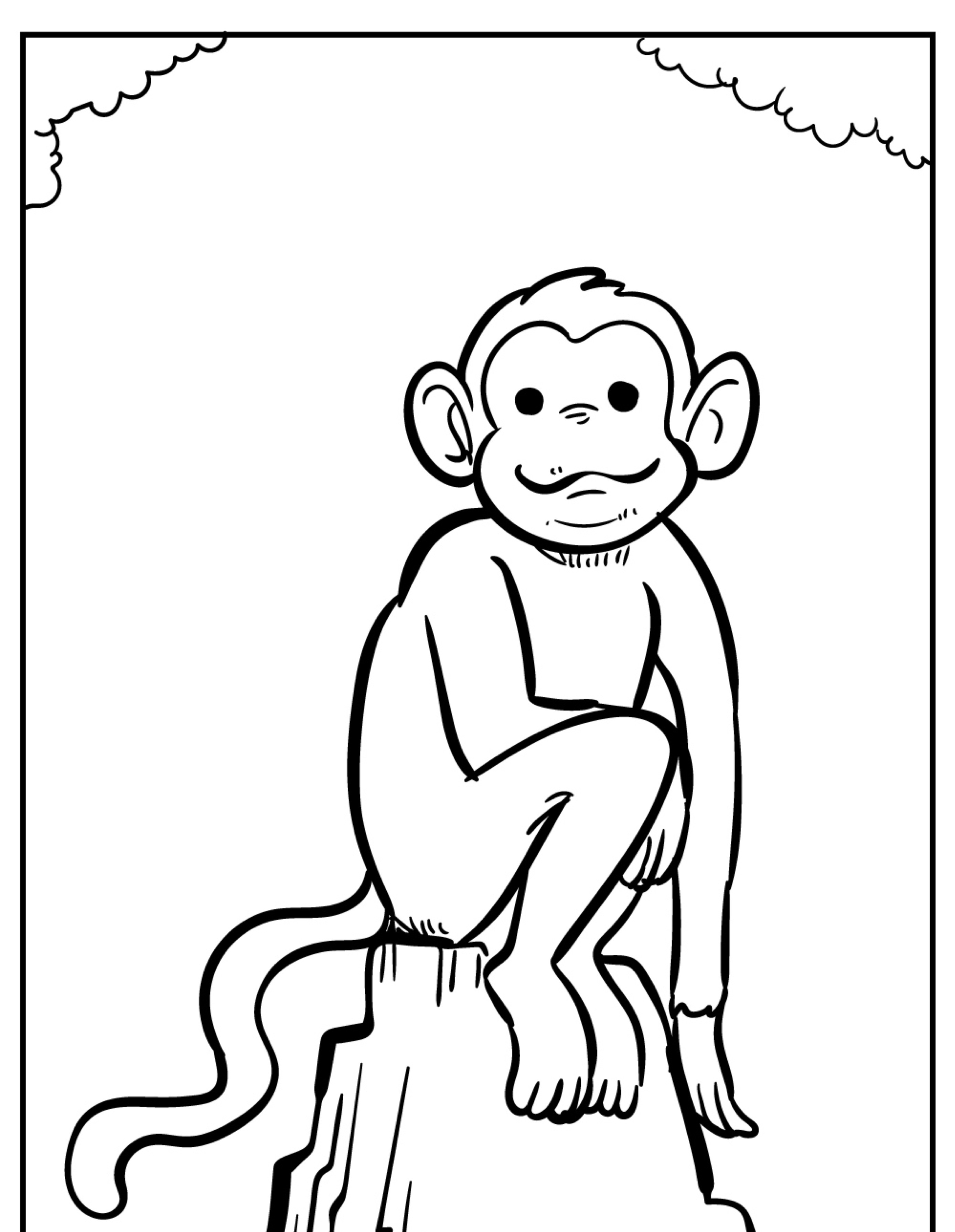 Macaco para colorir