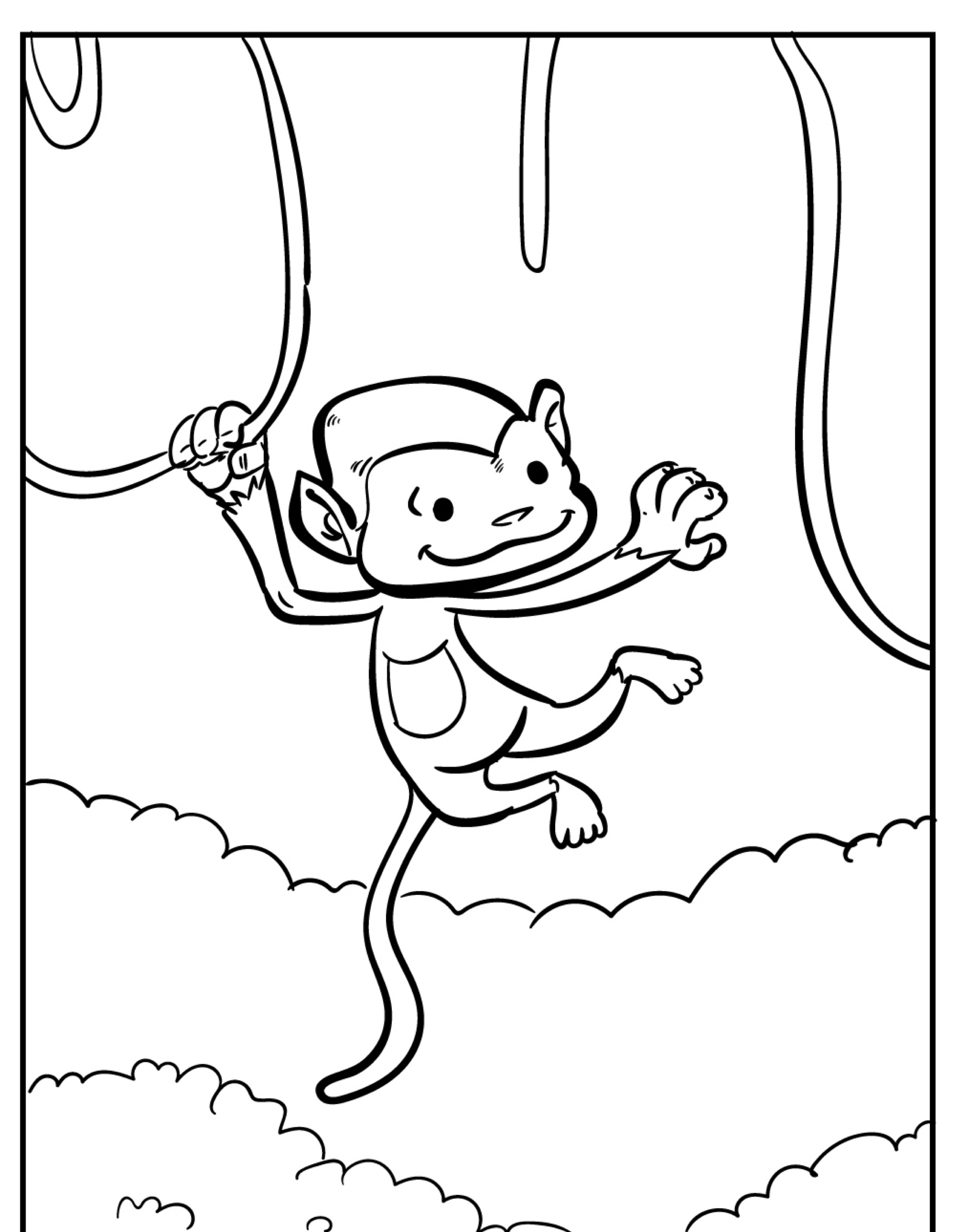 Macaco para colorir