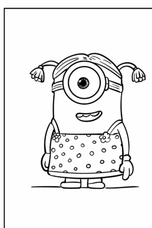 Desenho Minion Menina Para Colorir